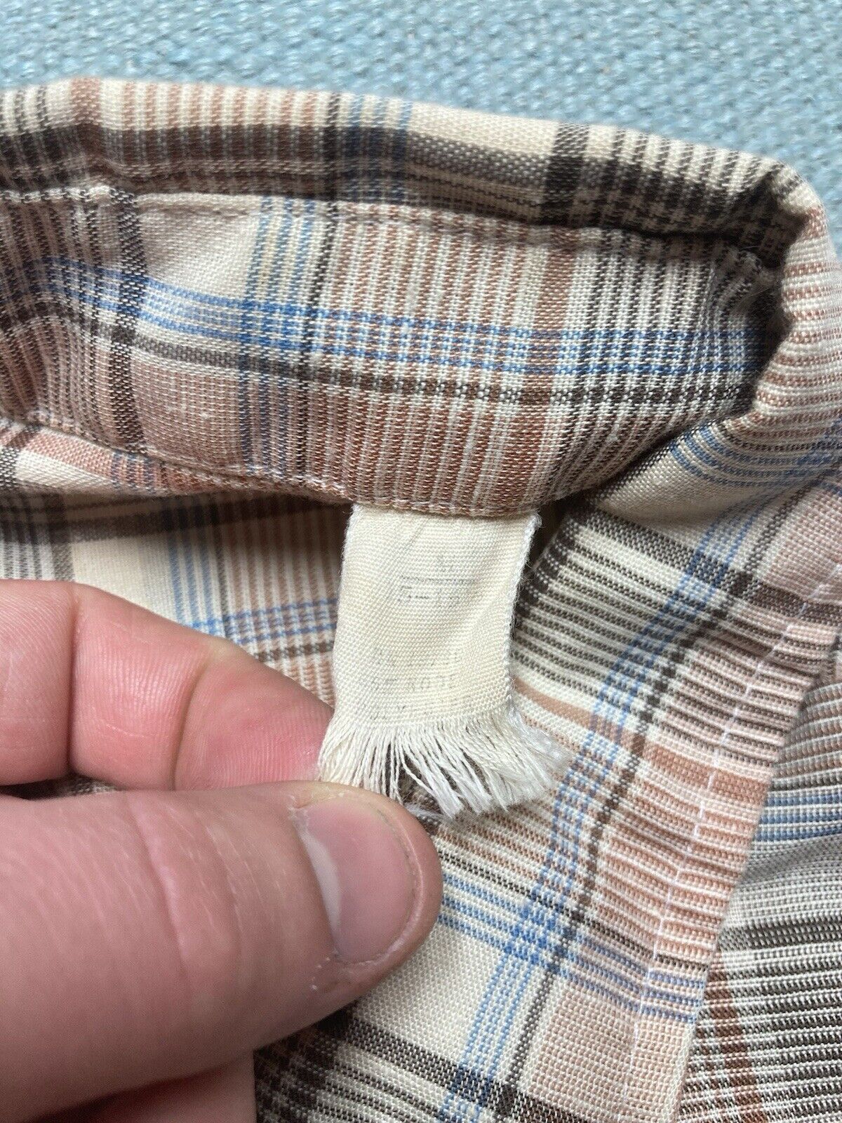 Vintage Vtg 80s button shirt lightweight poly cotton plaid medium Size US M / EU 48-50 / 2 - 4 Thumbnail