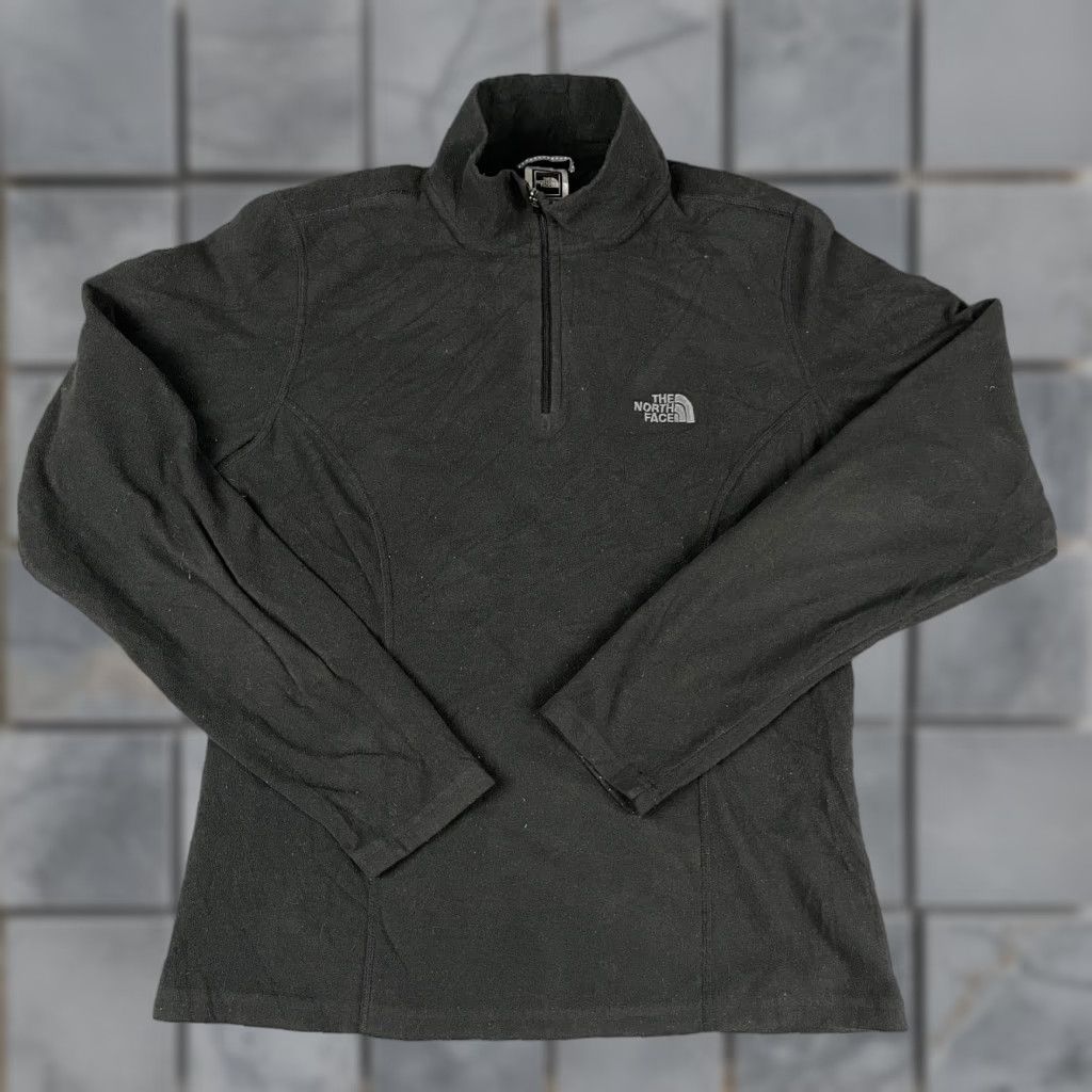 The North Face VINTAGE The North Face Sweater Women's M Pullover 1/4 Zip Black Fleece Mock Neck Running Activewear Mens? Girls? Wait. Size M / US 6-8 / IT 42-44 - 1 Thumbnail