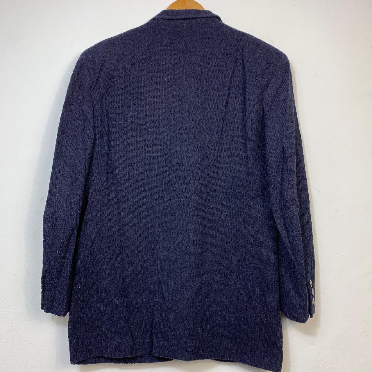 Burberry Vintage Burberrys Yacht Club Corduroy Blazer Navy Blue Size 40S - 2 Thumbnail