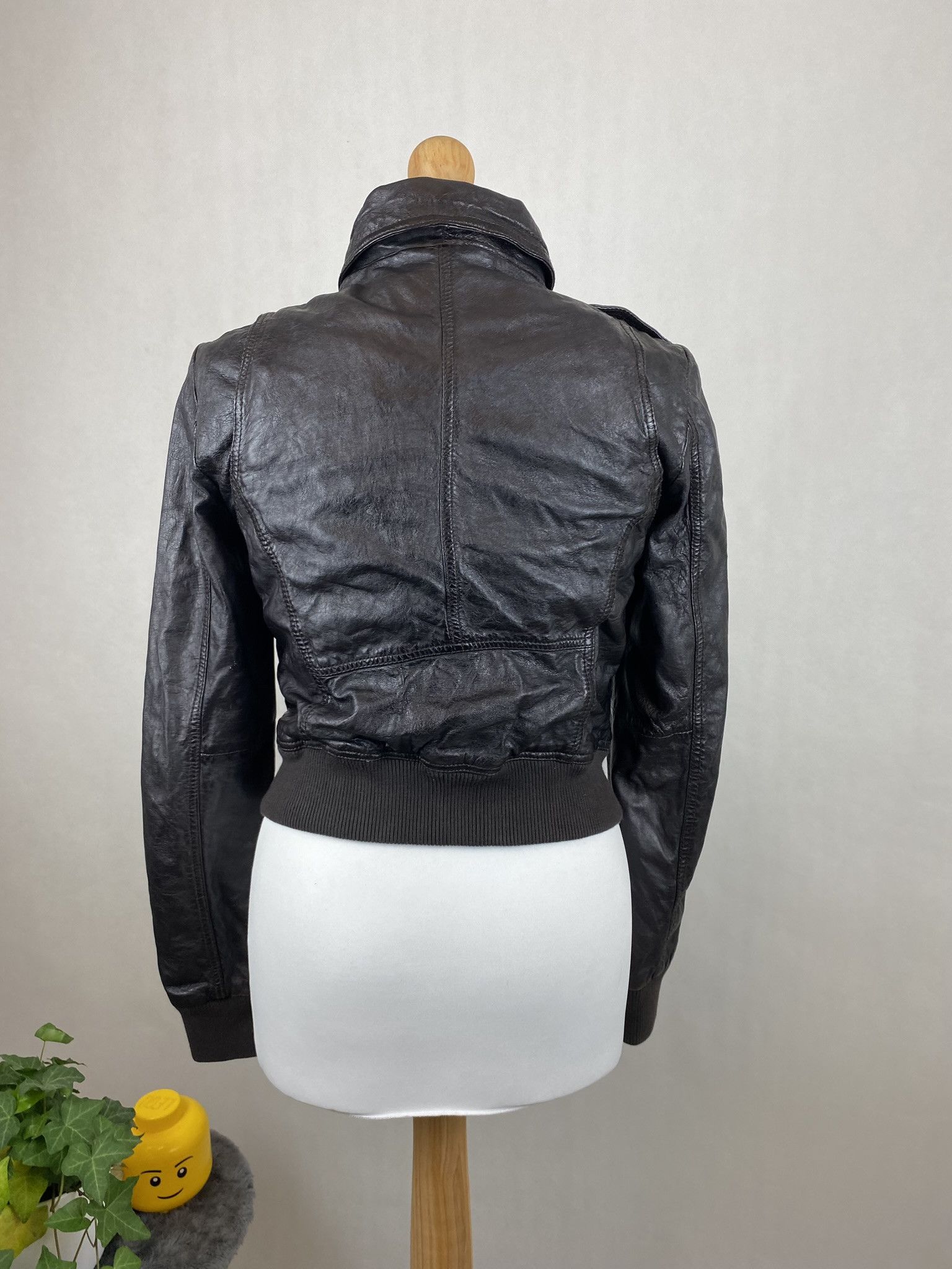 Genuine Leather × Vintage real leather cropped jacket genuine Size S / US 4 / IT 40 - 6 Thumbnail