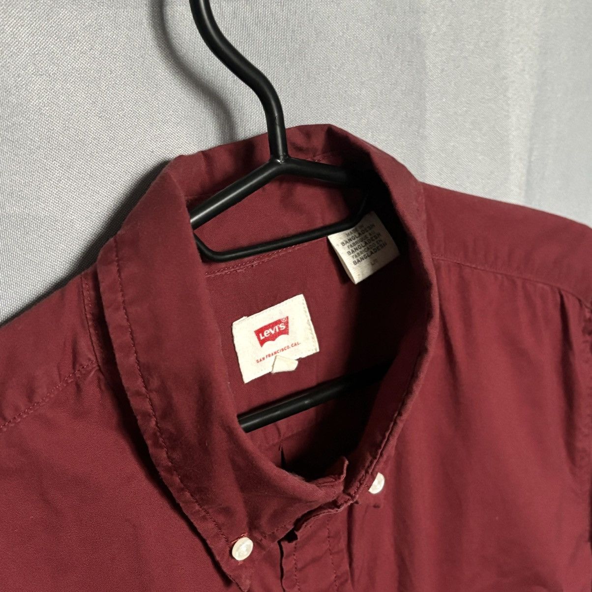 Levi's Levis shirt button up large red casual cotton Size US L / EU 52-54 / 3 - 3 Thumbnail