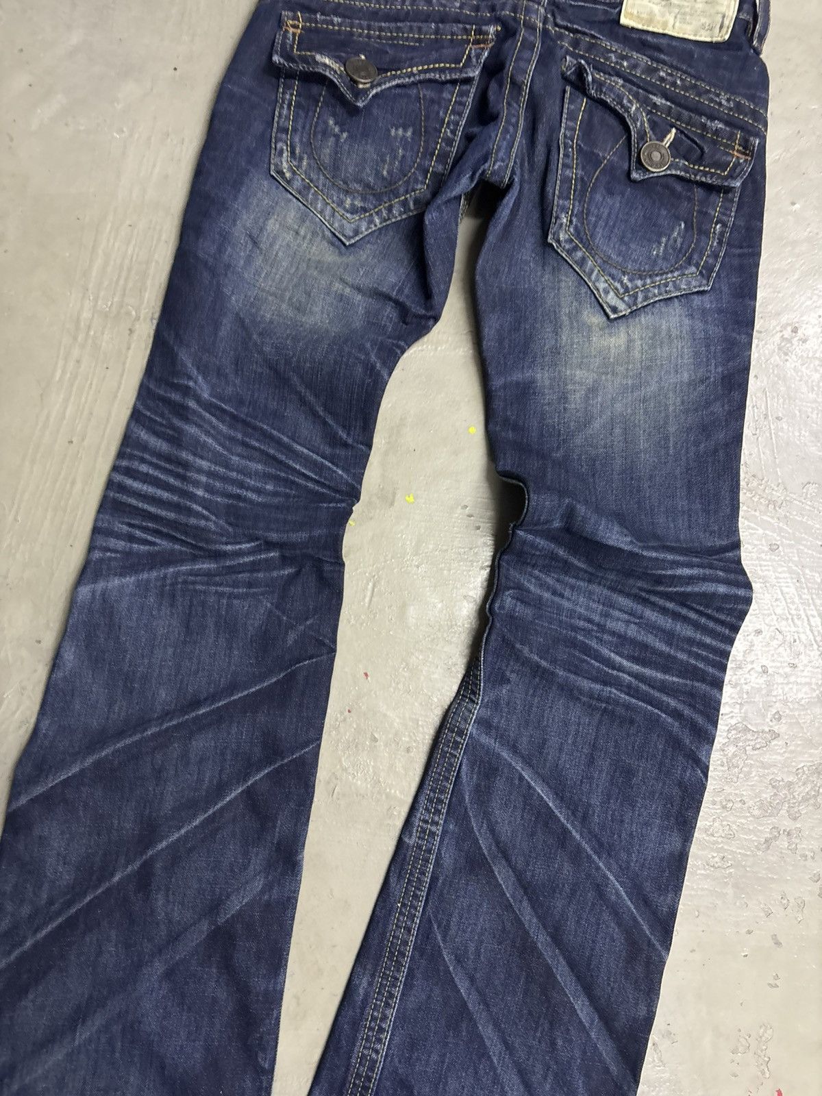 If Six Was Nine Japanese Brand Lolita Mud Wash Flare Heavy Distressed Jeans Size US 30 / EU 46 - 13 Thumbnail