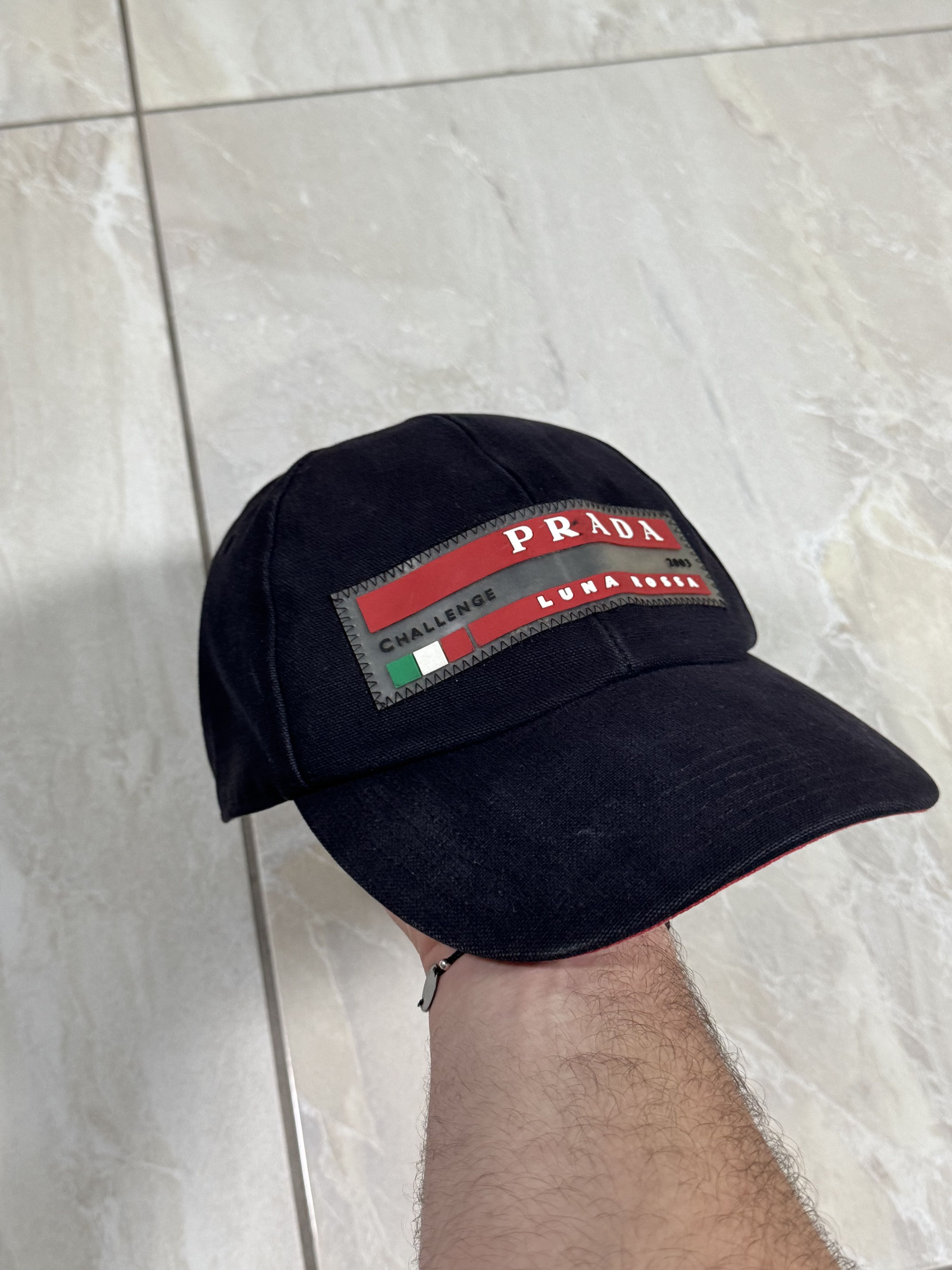 Prada Vintage Prada Sport Challenge 2003 Luna Rossa Hat Big Logo Size ONE SIZE - 3 Thumbnail