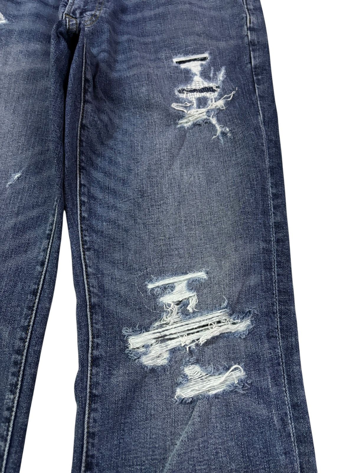 Abercrombie & Fitch Vtg Abercrombie & Fitch Distressed Patchwork Jeans Size US 34 / EU 50 - 3 Thumbnail