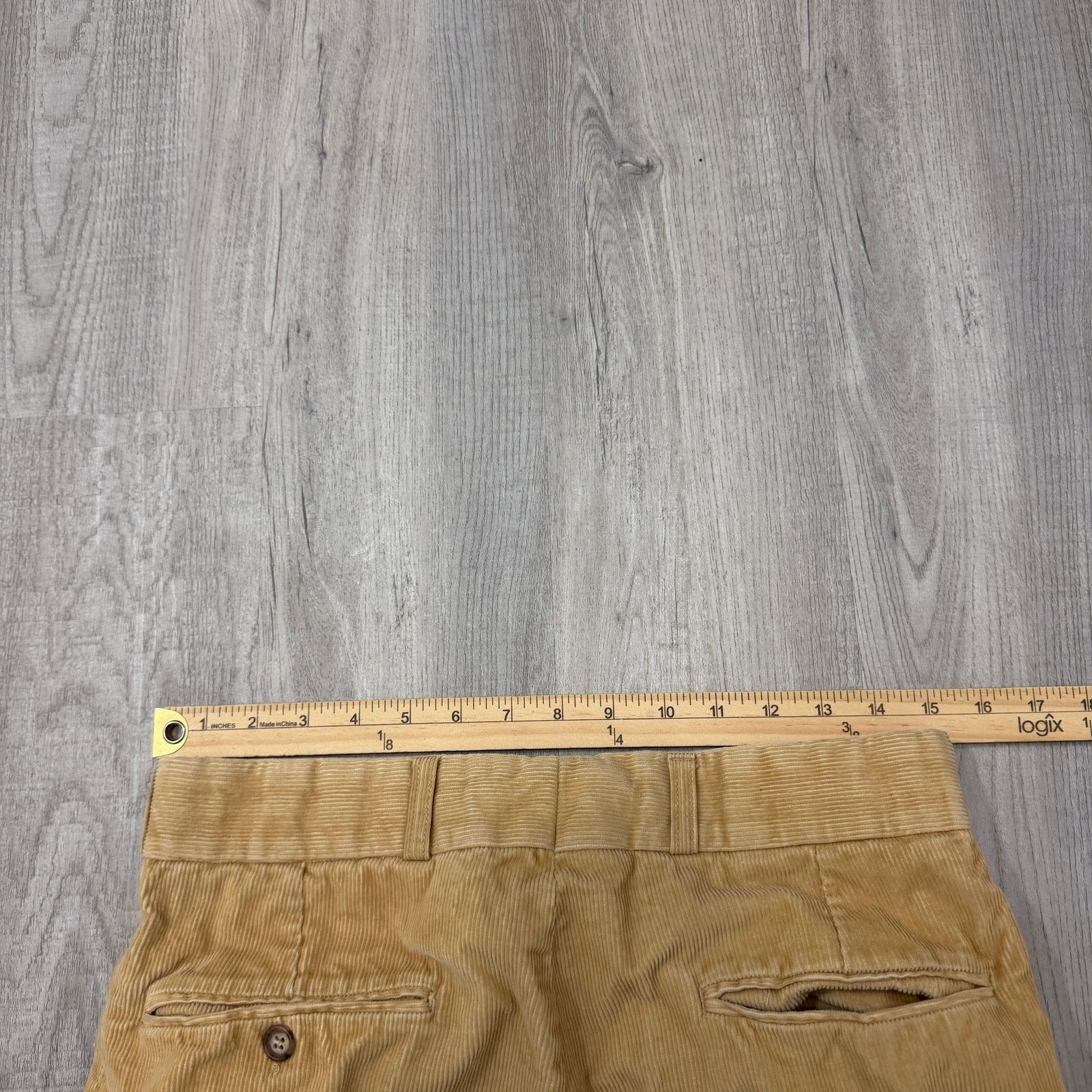 Vintage Vintage Corduroy Pants Men's 33 (Fits 30x29) Tan Flat Front Size US 33 - 9 Thumbnail