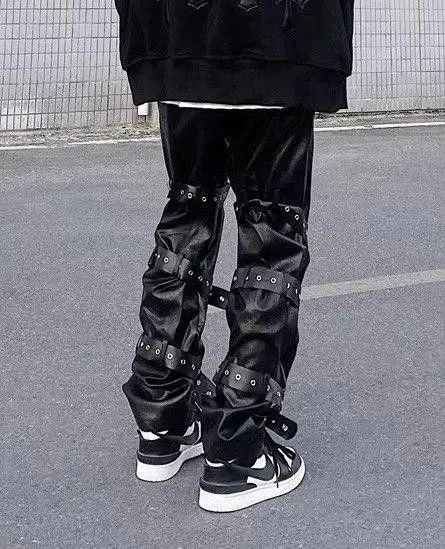 Japanese Brand New Funky Cool Black Tactical Pants Techwear Size US 29 - 4 Thumbnail