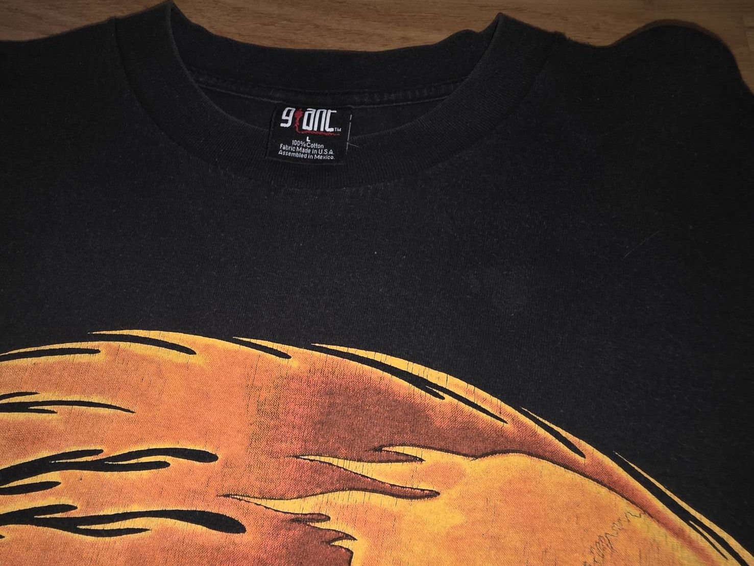 Band Tees Vintage Metallica Pushead Flaming sun ©1994 T-shirt Size US L / EU 52-54 / 3 - 9 Thumbnail