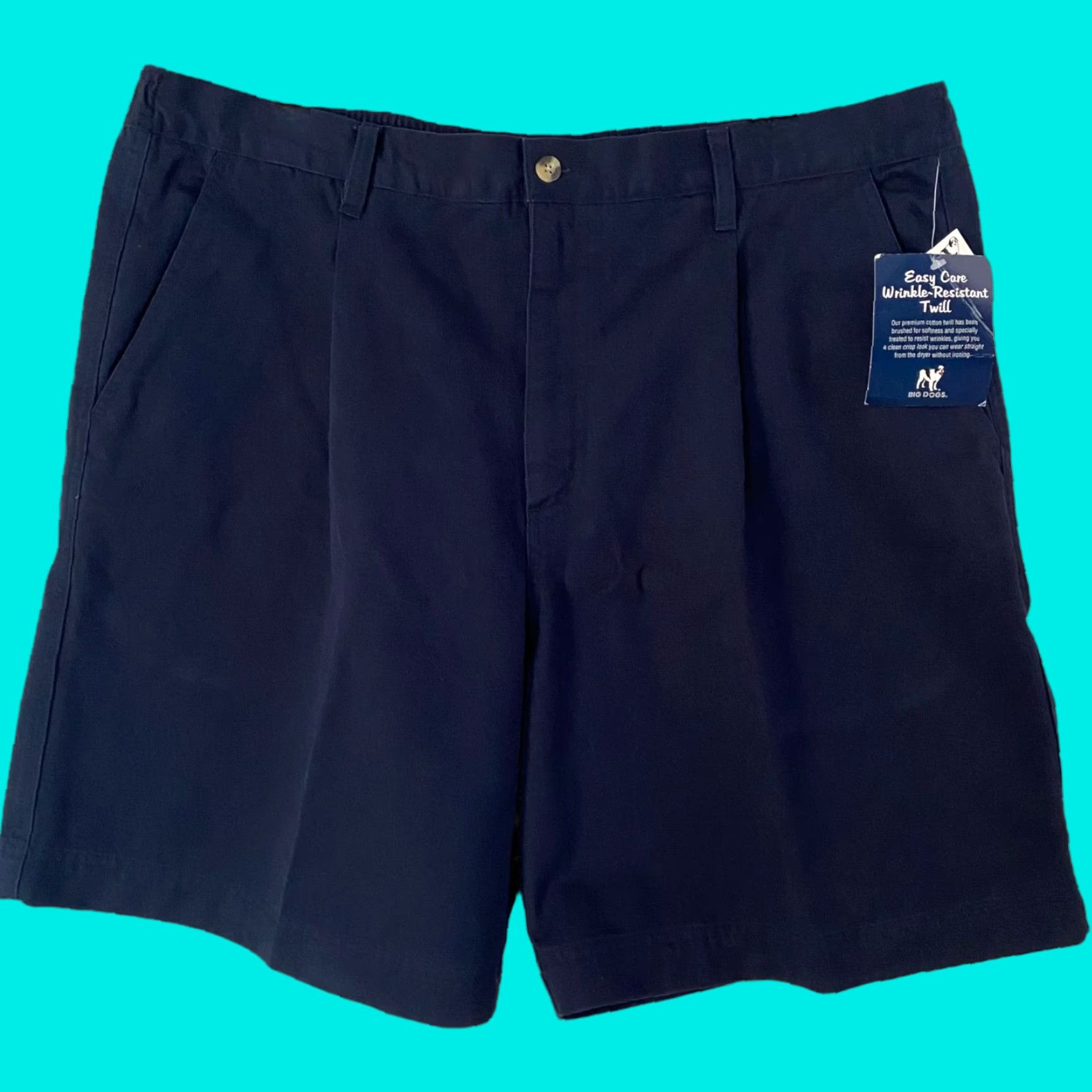 Big Dogs VINTAGE Big Dogs Chino Shorts Men's Size 38 Navy Blue Cotton Pleated Casual Preppy Size US 38 / EU 54 - 1 Thumbnail