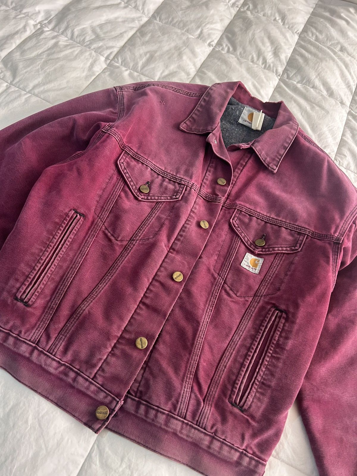 Carhartt Very rare Trucker Jacket JB181 Ruby VTG Carhartt 90s Size US M / EU 48-50 / 2 - 5 Thumbnail