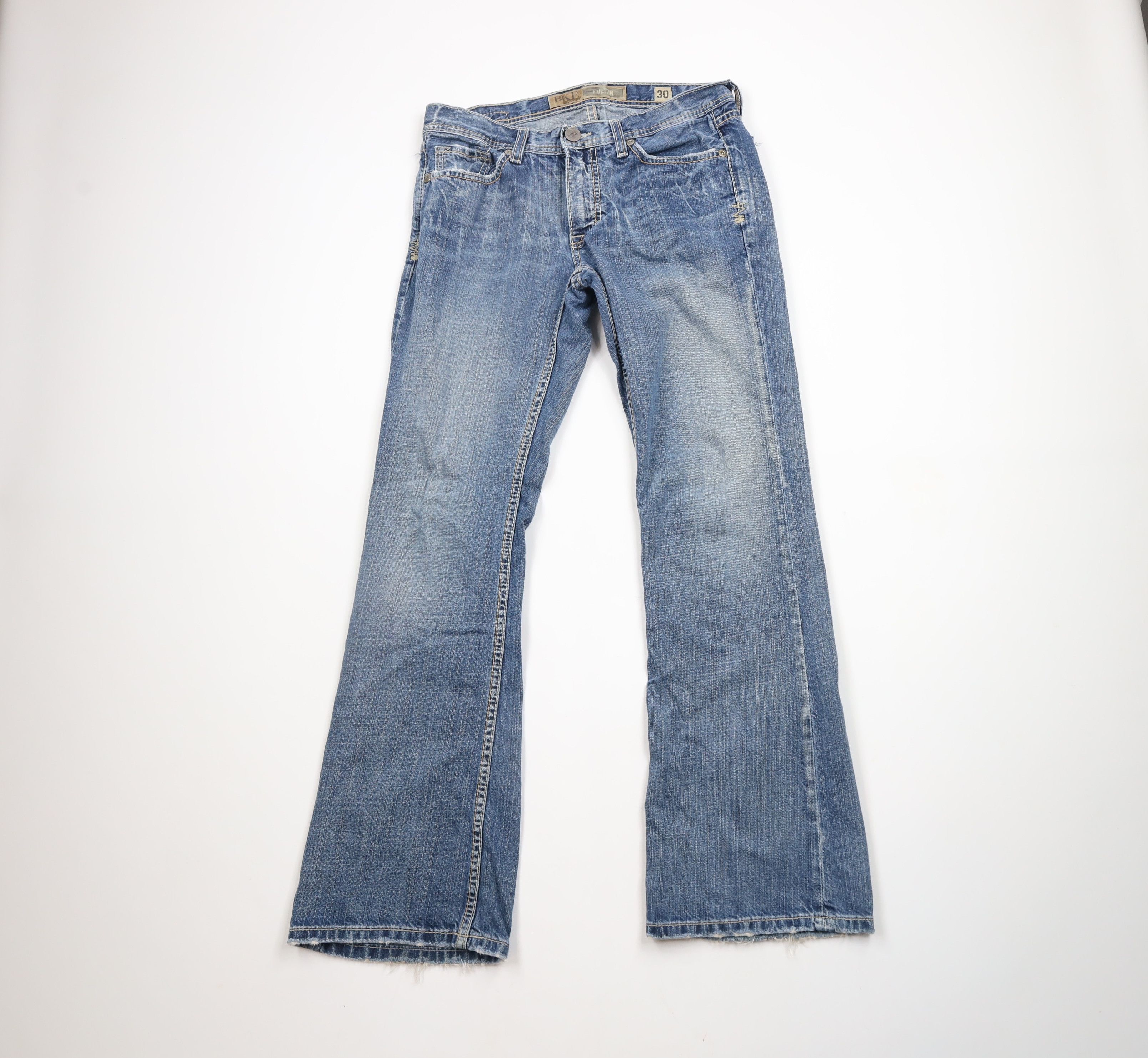 Buckle BKE Thick Stitch Fulton Bootcut Denim Jeans Blue