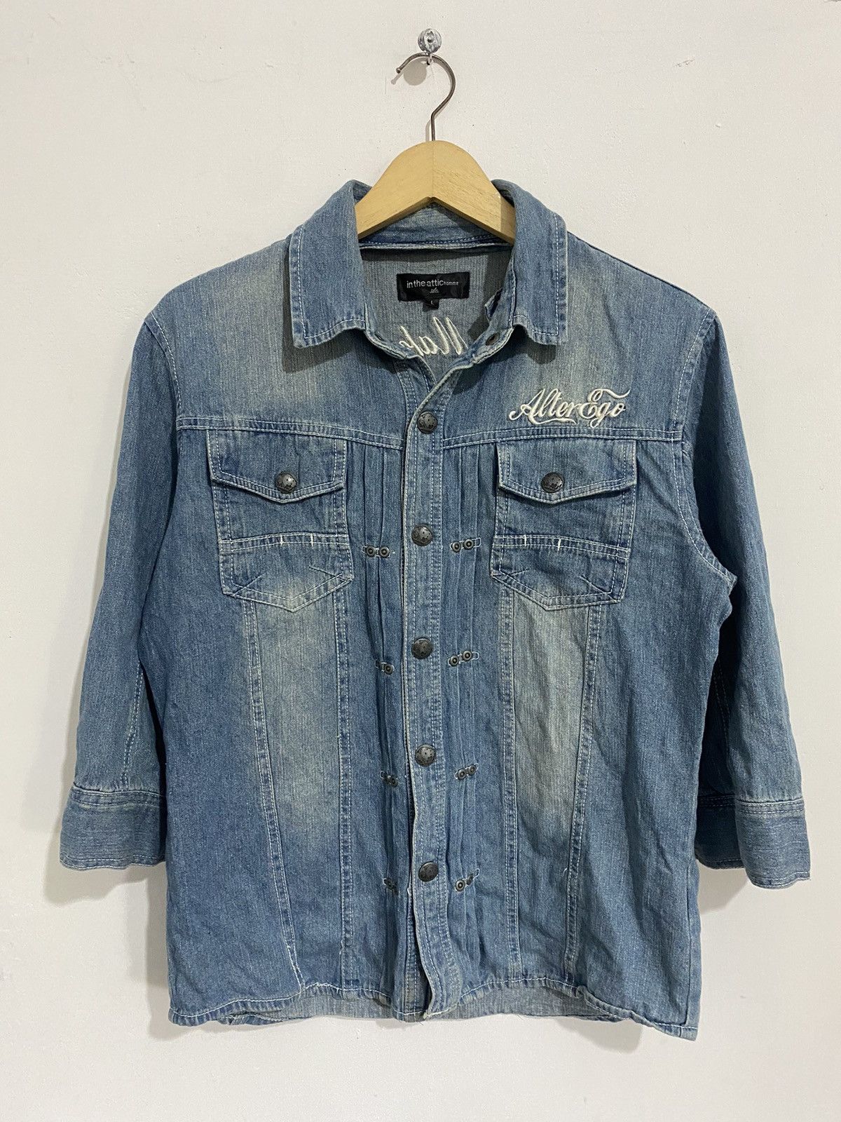 If Six Was Nine 💸BINDINGOFFER💸In the attic denim poem shirt AA0021 Size US L / EU 52-54 / 3 - 1 Thumbnail