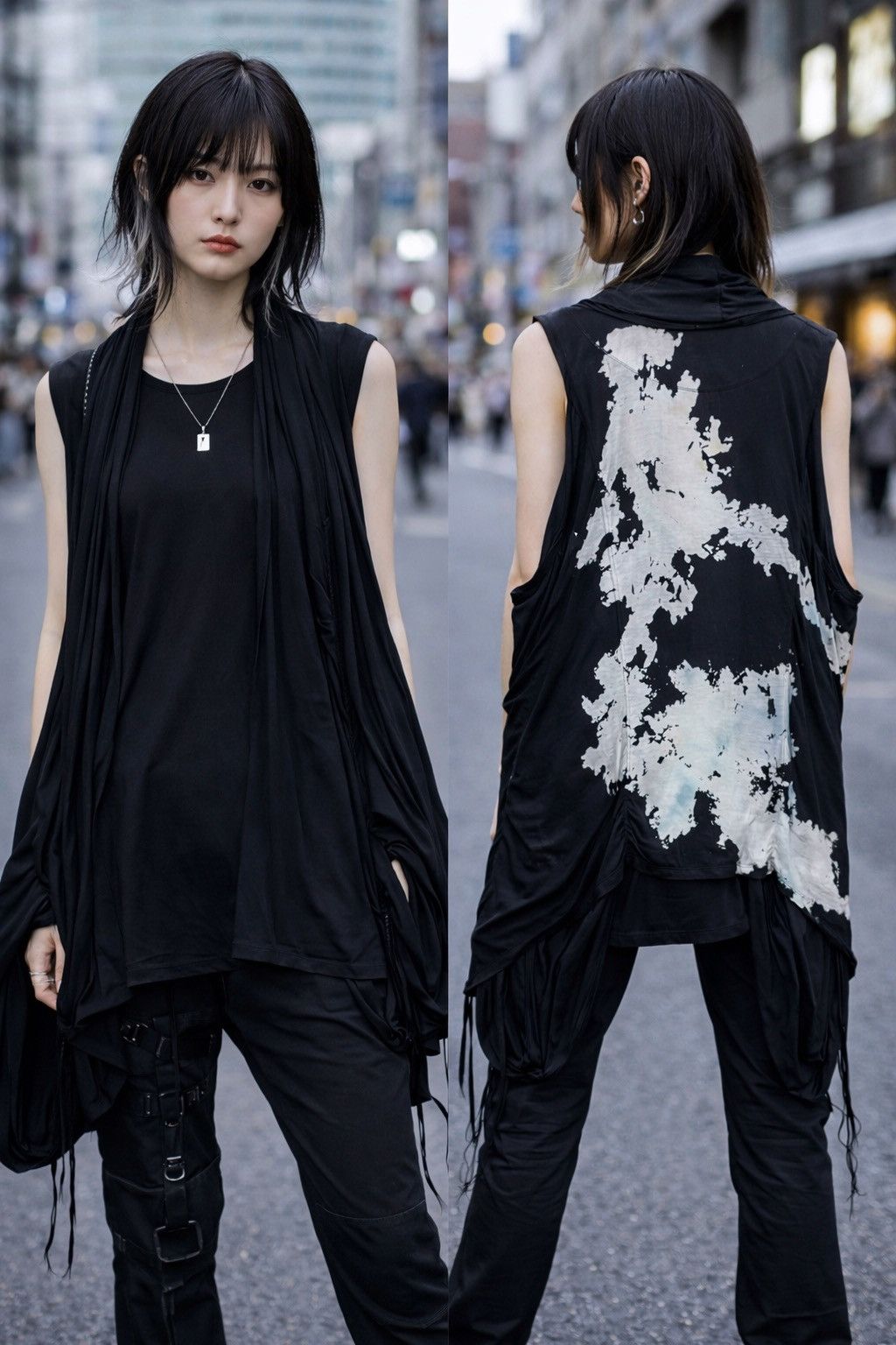 KMRii 💥KMRII Avant-Grade Draped Cardigan Abstract Print Size M / US 6-8 / IT 42-44 - 1 Thumbnail