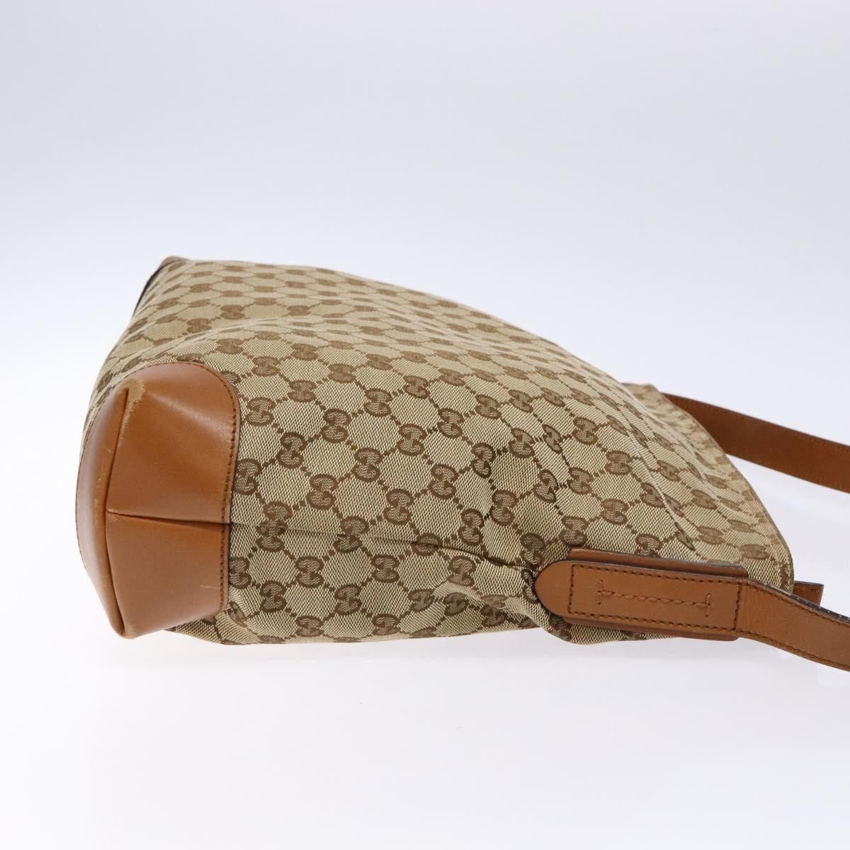 Gucci GUCCI GG Canvas Shoulder Bag Beige Silver Size ONE SIZE - 4 Thumbnail