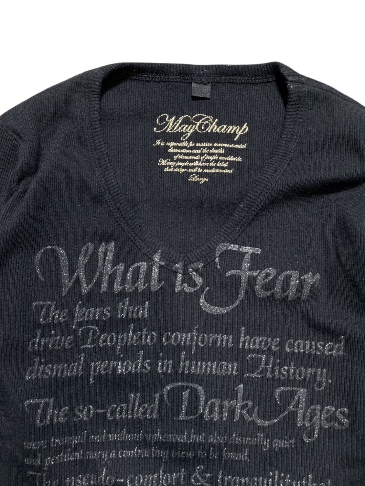 Designer × Japanese Brand May Champ Poem Longsleeve What is fear Size L / US 10 / IT 46 - 2 Thumbnail