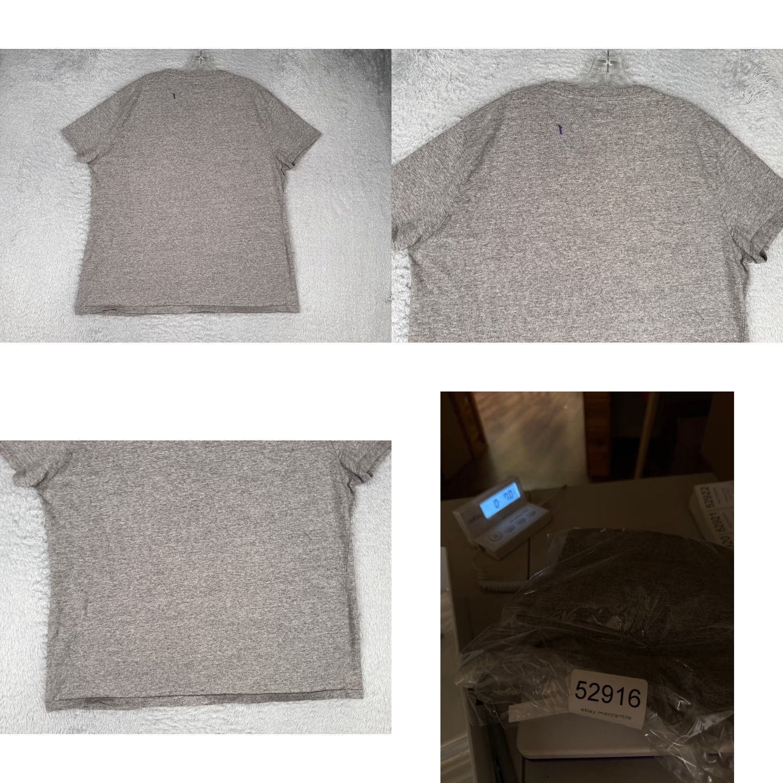 Ralph Lauren Polo Ralph Lauren Shirt Men Large Gray Short Sleeve V-Neck 100% Cotton Slim READ Size US L / EU 52-54 / 3 - 9 Thumbnail
