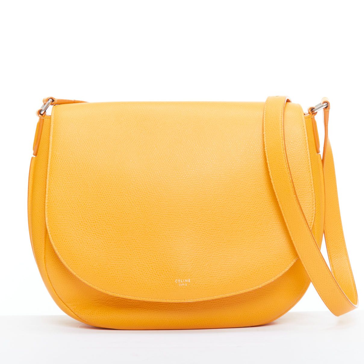 Celine CELINE Trotteur Messenger yellow marigold half moon crossbody bag Size ONE SIZE - 1 Thumbnail