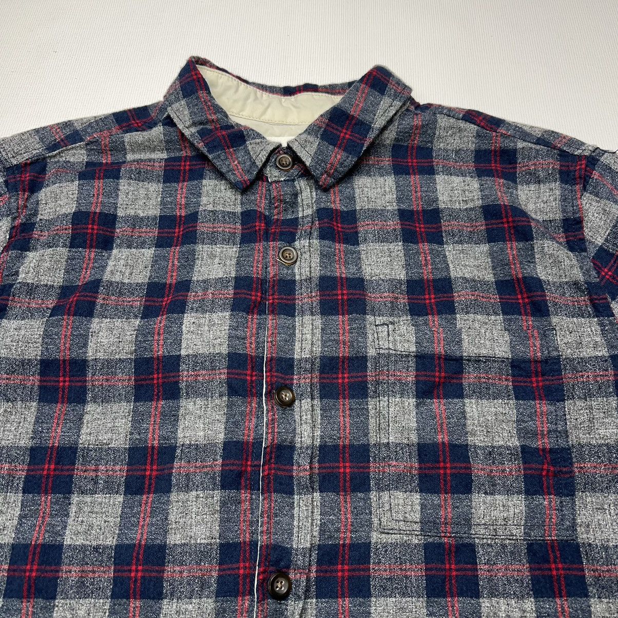 On The Byas On The Byas Flannel Shirt Grey Button Up Plaid Longer Length Size US M / EU 48-50 / 2 - 6 Thumbnail