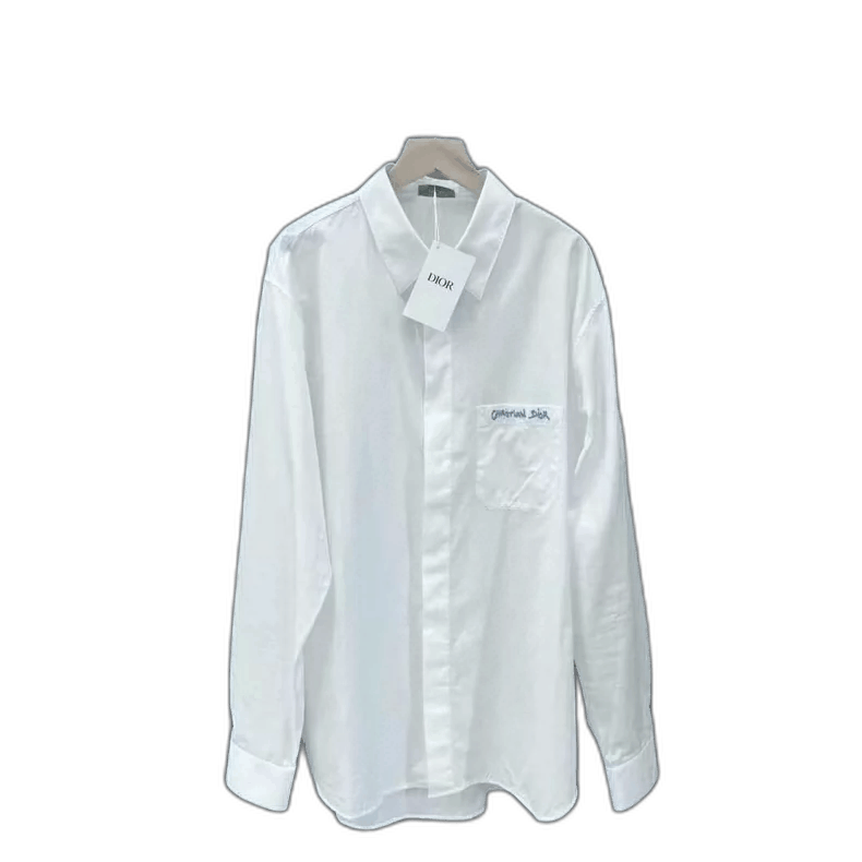 Dior Dior Embroidered Pocket Long Sleeve Shirt Size US L / EU 52-54 / 3 - 1 Thumbnail