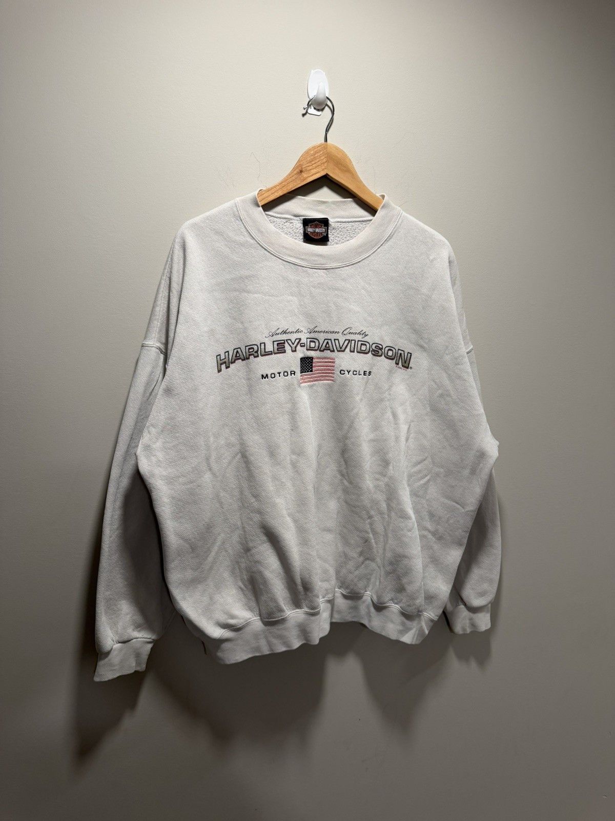 Harley Davidson Vintage Harley Davidson Sweatshirt Mens X-Large USA flag Size US XL / EU 56 / 4 - 2 Thumbnail