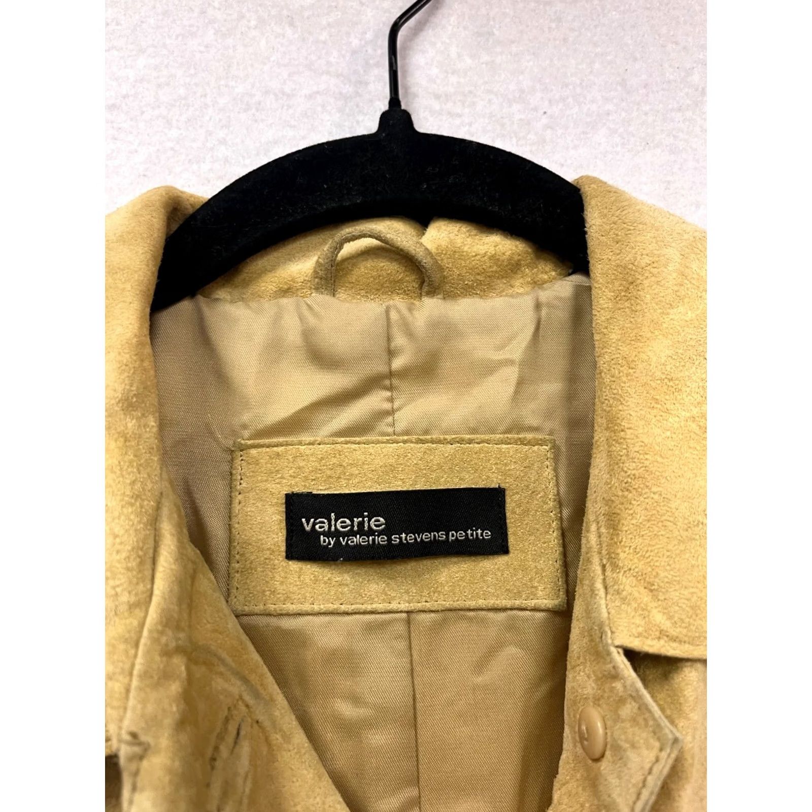 Vintage Valerie Stevens Womens Jacket S Tan Suede Button-Front Vintage? No Size S / US 4 / IT 40 - 3 Thumbnail