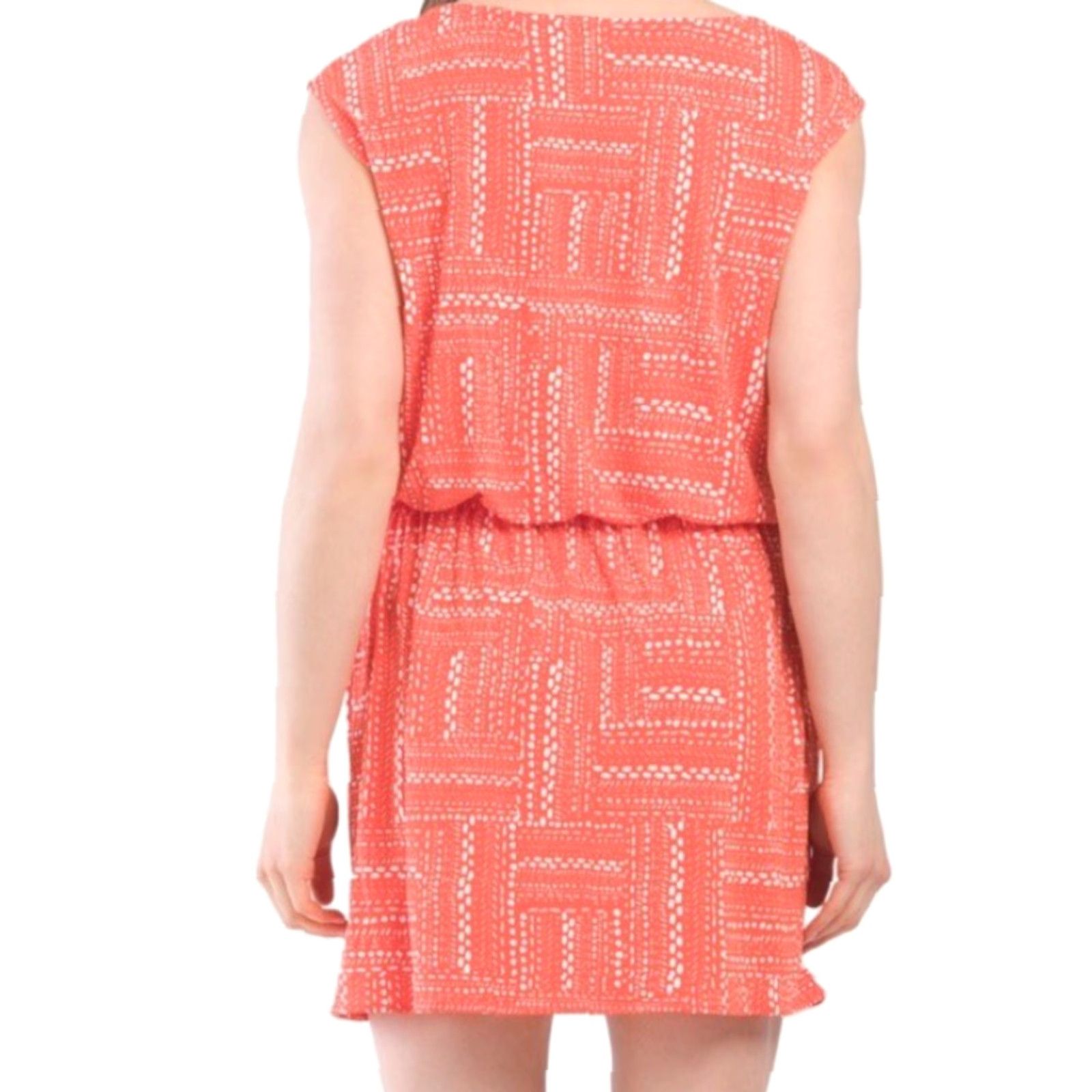 Southern Tide NWT Southern Tide Varsity Gameday Flat Mini Dress Endzone Orange Abstract Short Sleeve Cap Sleeve Drop Waist Pullover Casual Travel Women L Size L / US 10 / IT 46 - 2 Thumbnail