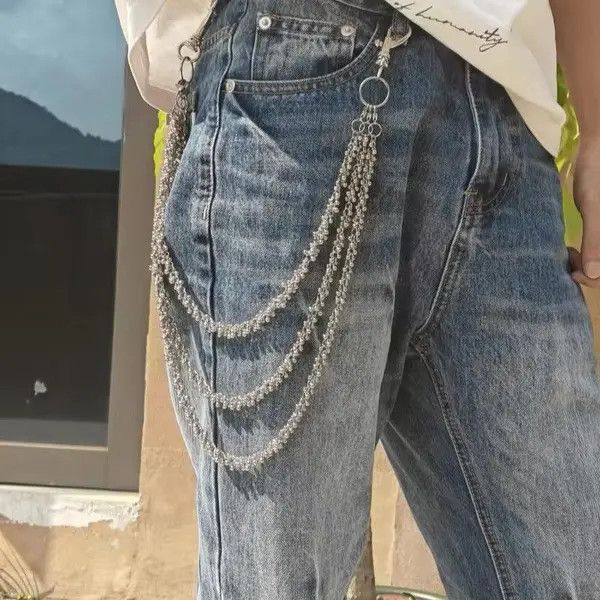 Jewelry Fukiishi x Hin Bead Flower Three Tier Silvery Pants Chain Size ONE SIZE - 4 Thumbnail