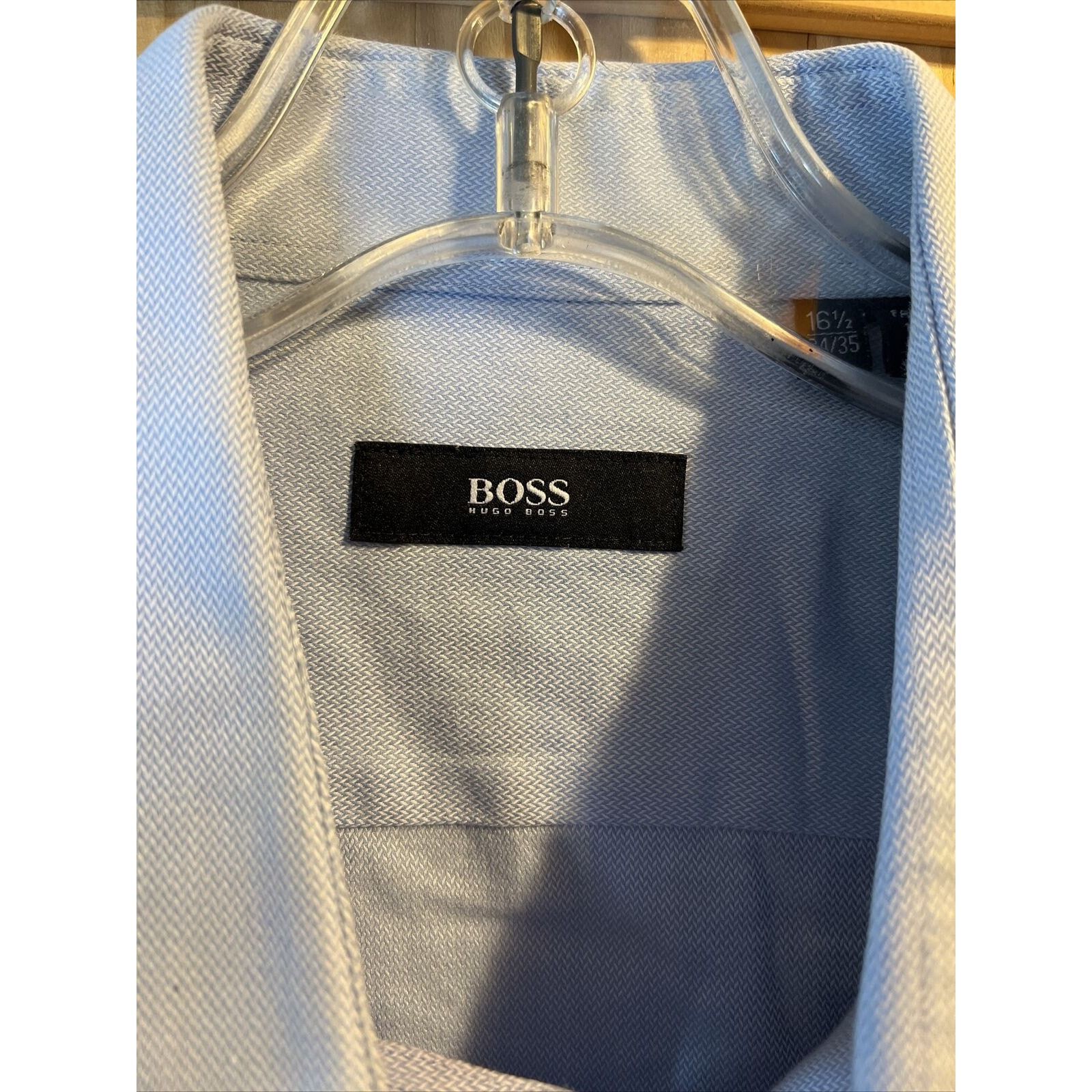 Hugo Boss Hugo Boss Men’s 16.5 34/35 Light Blue Button LS Cotton Shirt Size US XL / EU 56 / 4 - 2 Thumbnail