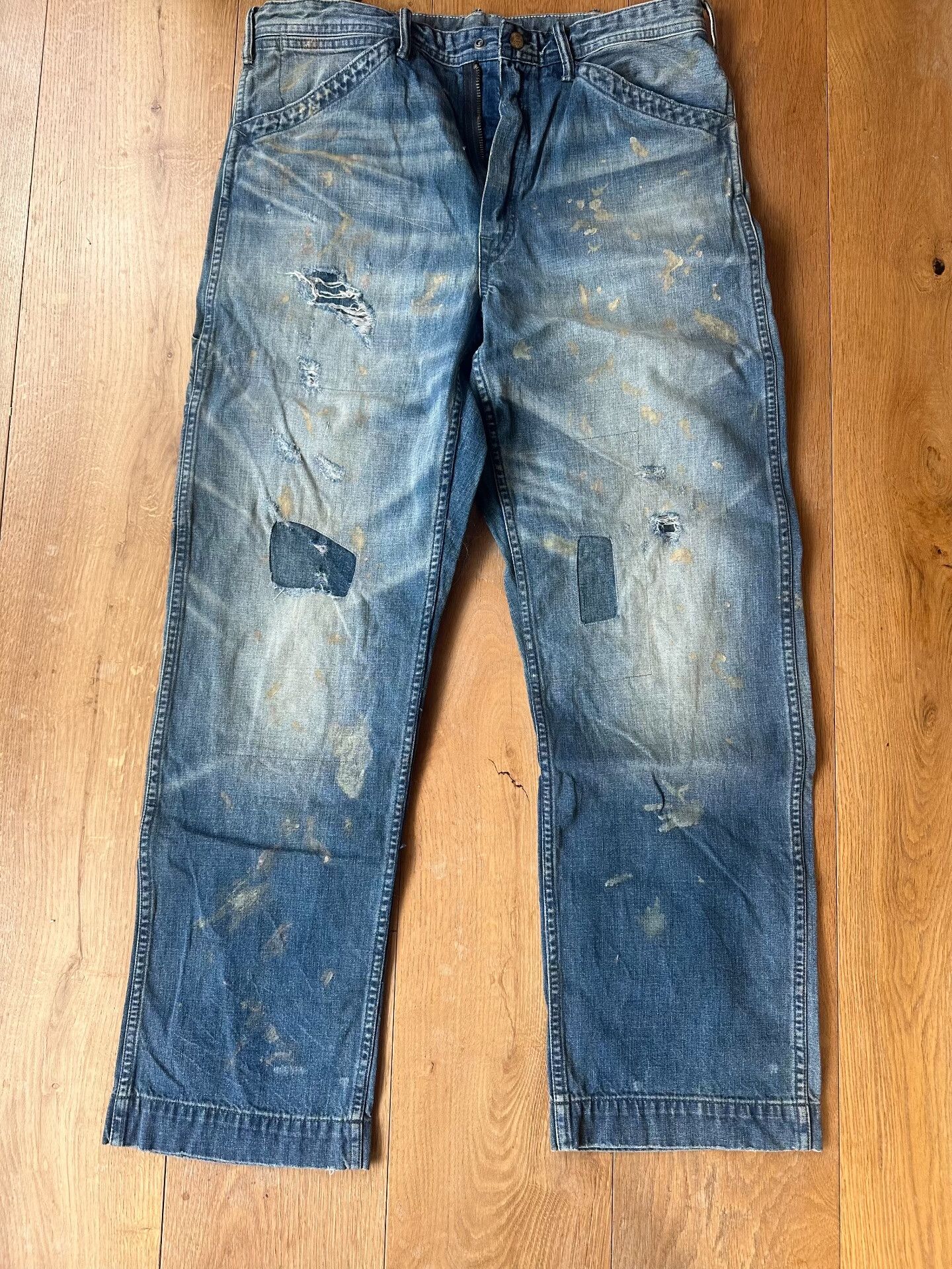 RRL Ralph Lauren RRL Vintage Wash Carpenter Jeans Size US 34 / EU 50 - 1 Thumbnail