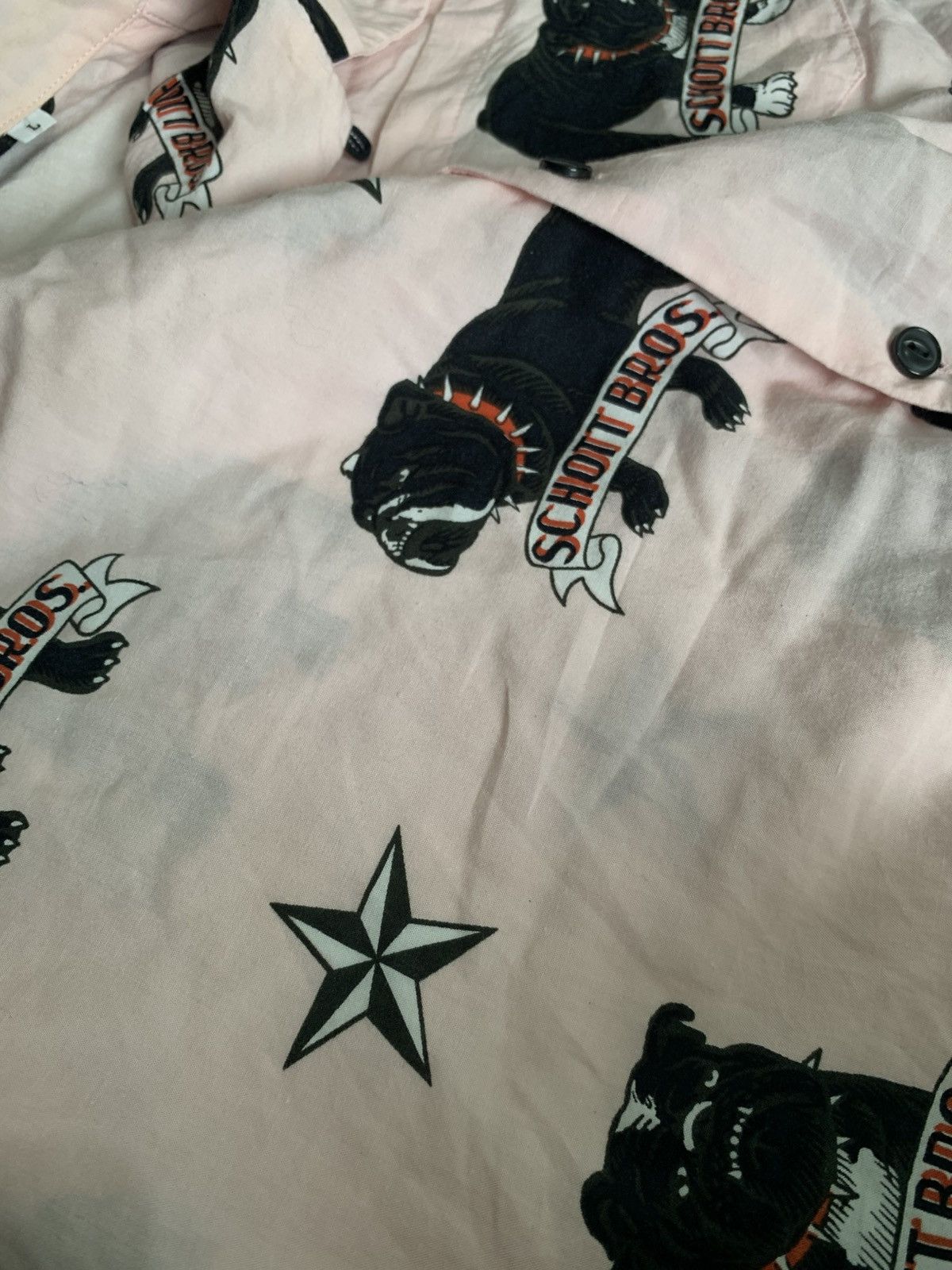 Schott Schott dog print shirt Size US L / EU 52-54 / 3 - 8 Thumbnail