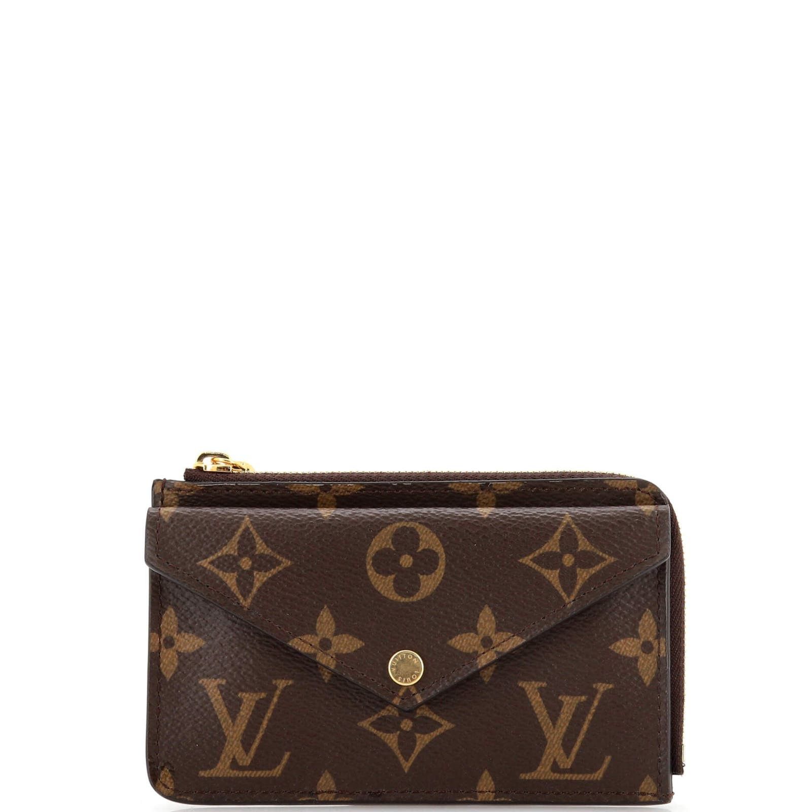 image of Louis Vuitton Recto Verso Card Holder Monogram Canvas None in Brown, Women's