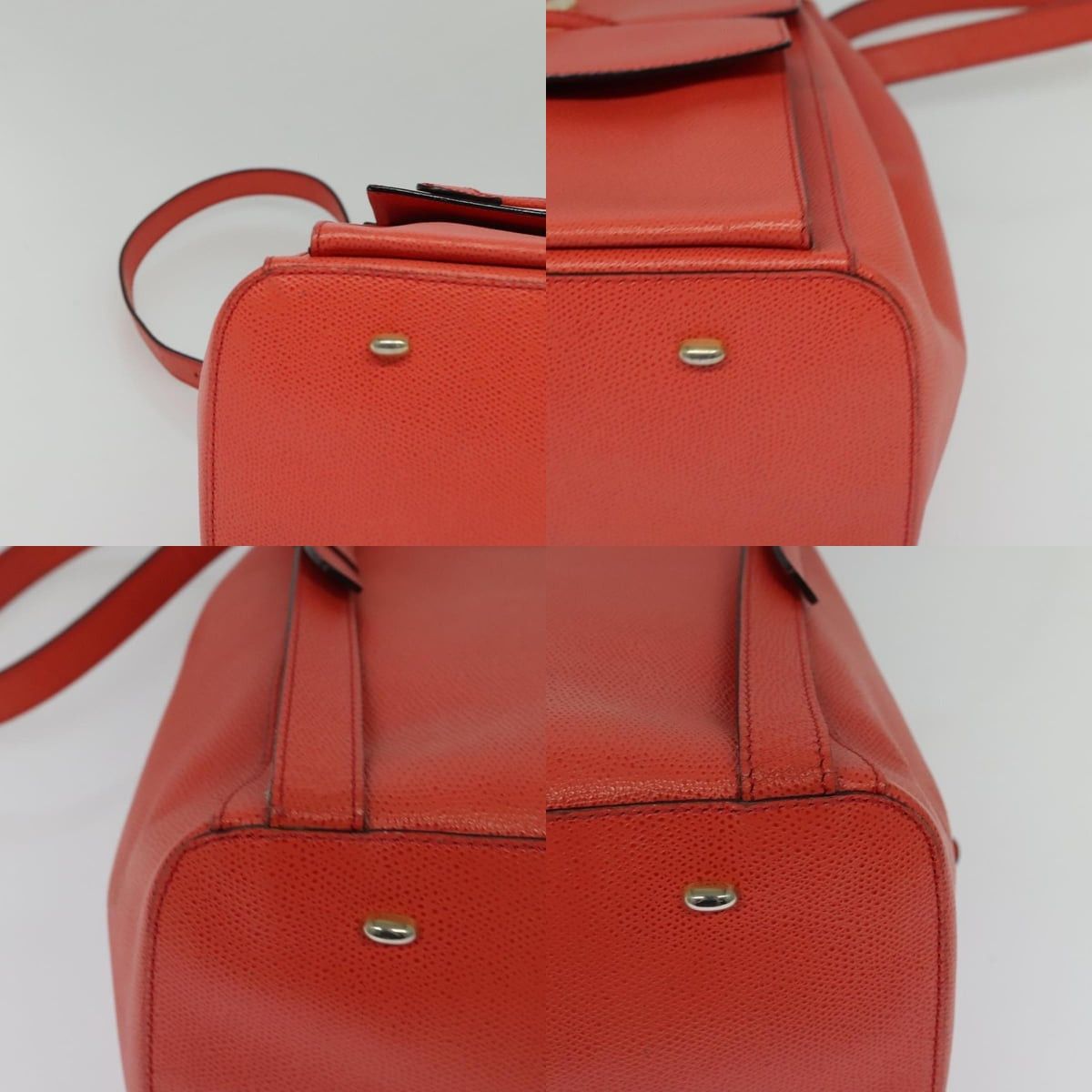 Celine CELINE Backpack Leather Orange Gold Size ONE SIZE - 10 Thumbnail