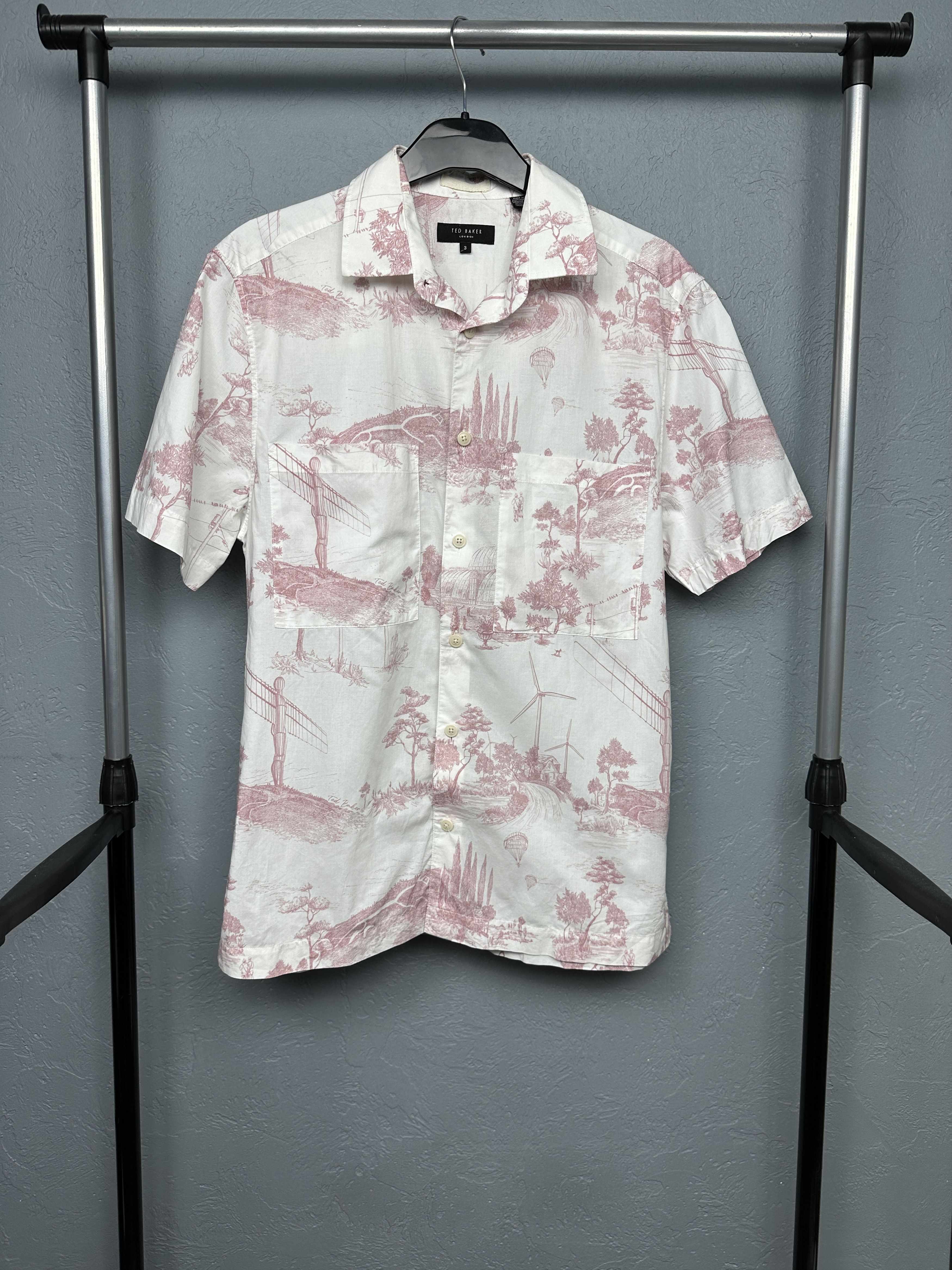 Ted Baker Ted Baker Mens Hawaiian Shirt Size US M / EU 48-50 / 2 - 1 Thumbnail