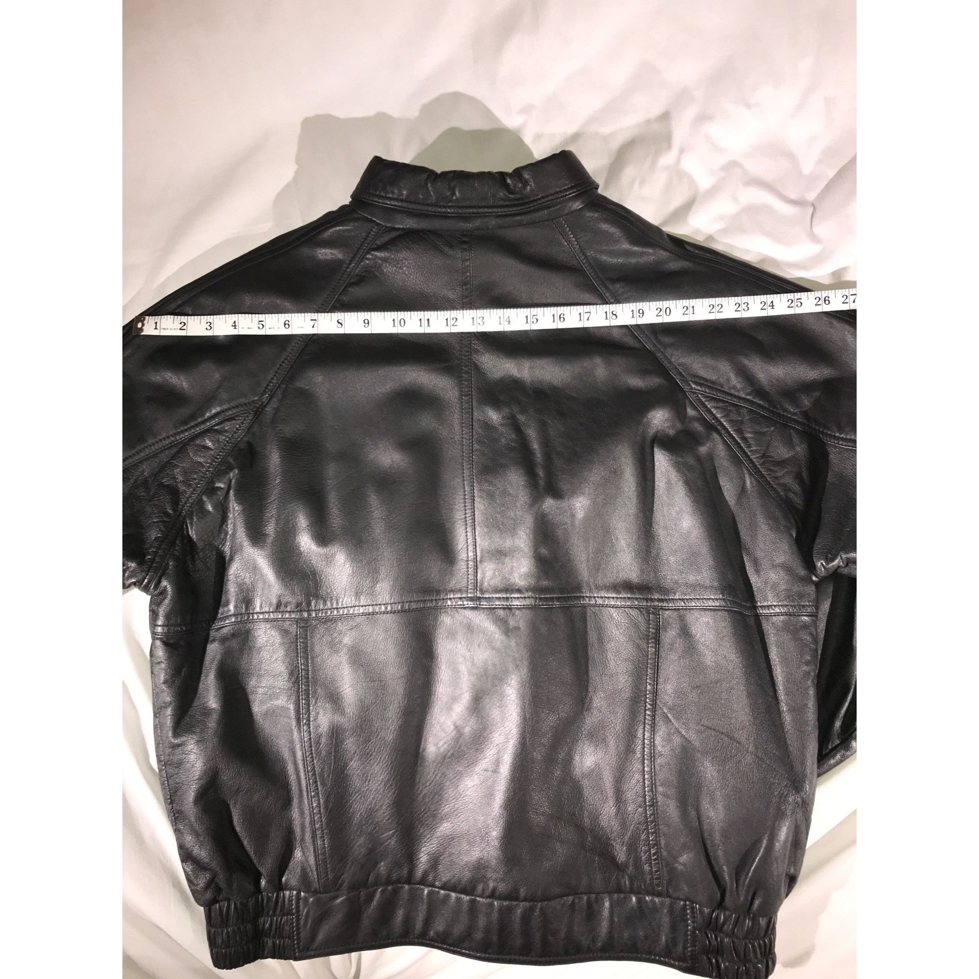 Vintage Watershed by William Harry Black Lamb Skin Leather Jacket Size US XL / EU 56 / 4 - 10 Thumbnail