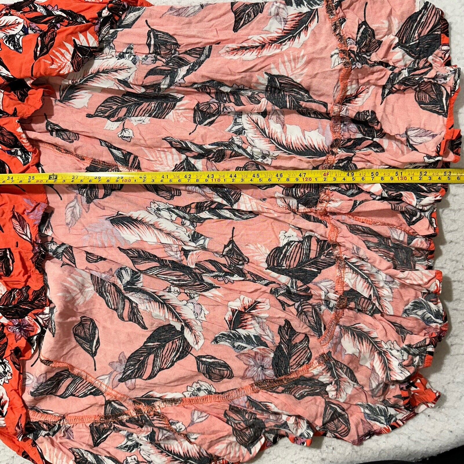 Other Xhilaration 1X Coral Pink Orange Floral High Low Dress Size XL / US 12-14 / IT 48-50 - 8 Thumbnail