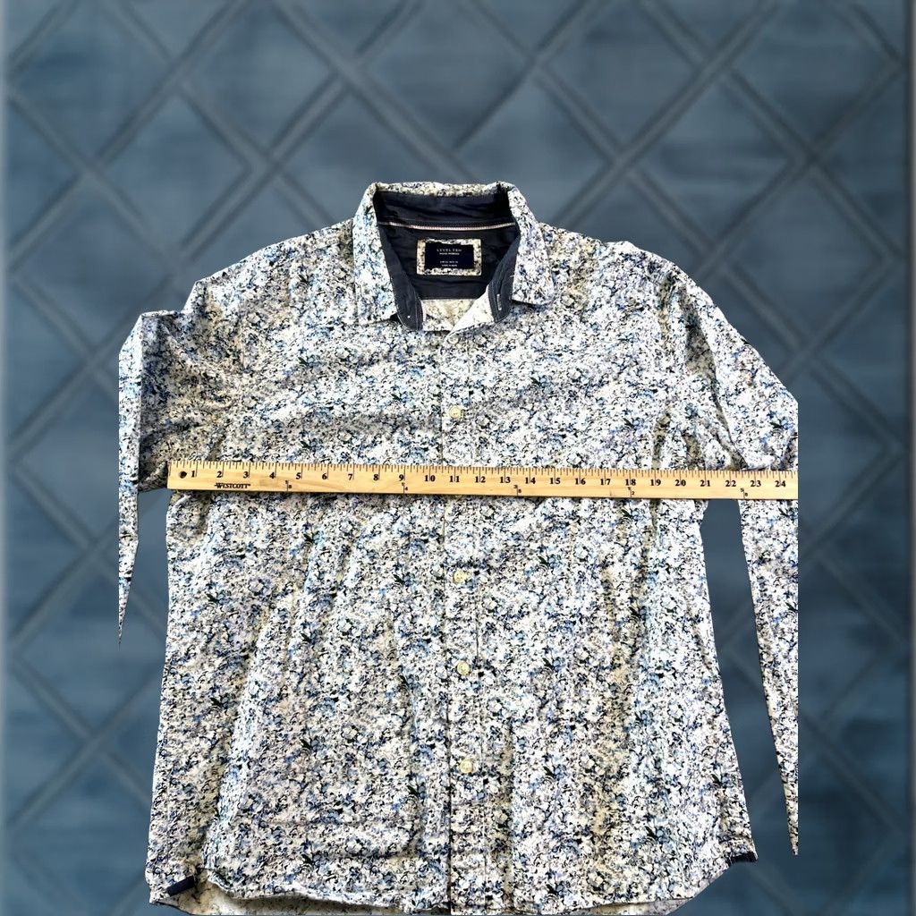 Vintage Level Ten Button-Up Shirt Men's XL Blue Cotton Geometric Comfort Preppy Career Shirt Size US XL / EU 56 / 4 - 1 Thumbnail