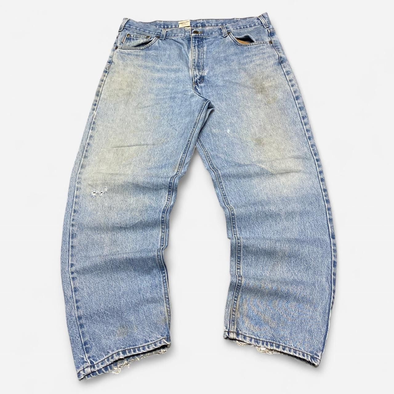 Carhartt Vintage carhartt light washed denim distressed jeans Size US 36 / EU 52 - 1 Thumbnail