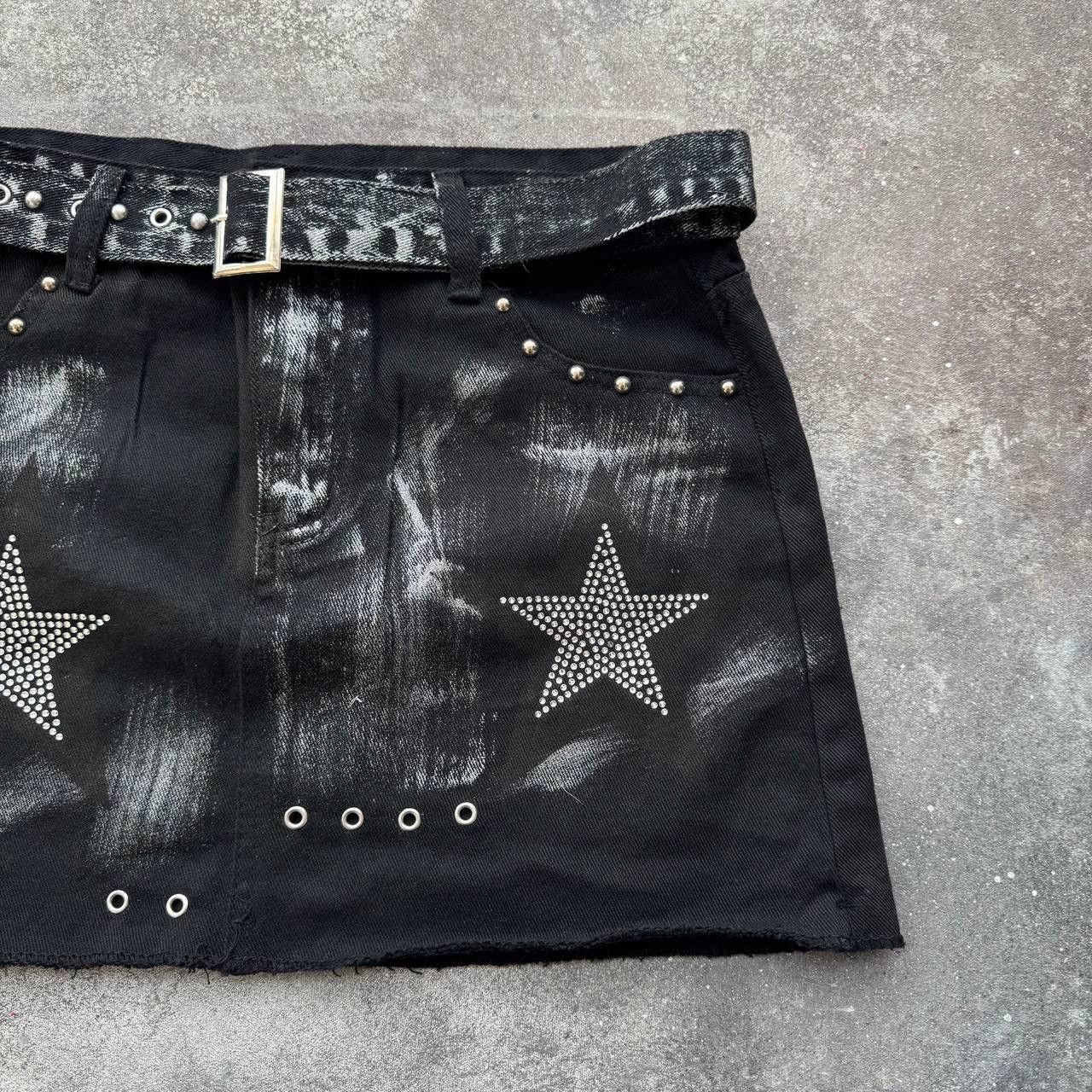 Japanese Brand Super Sexy Y2K Glam Faded Mini Skirt Size 27" / US 4 / IT 40 - 5 Thumbnail