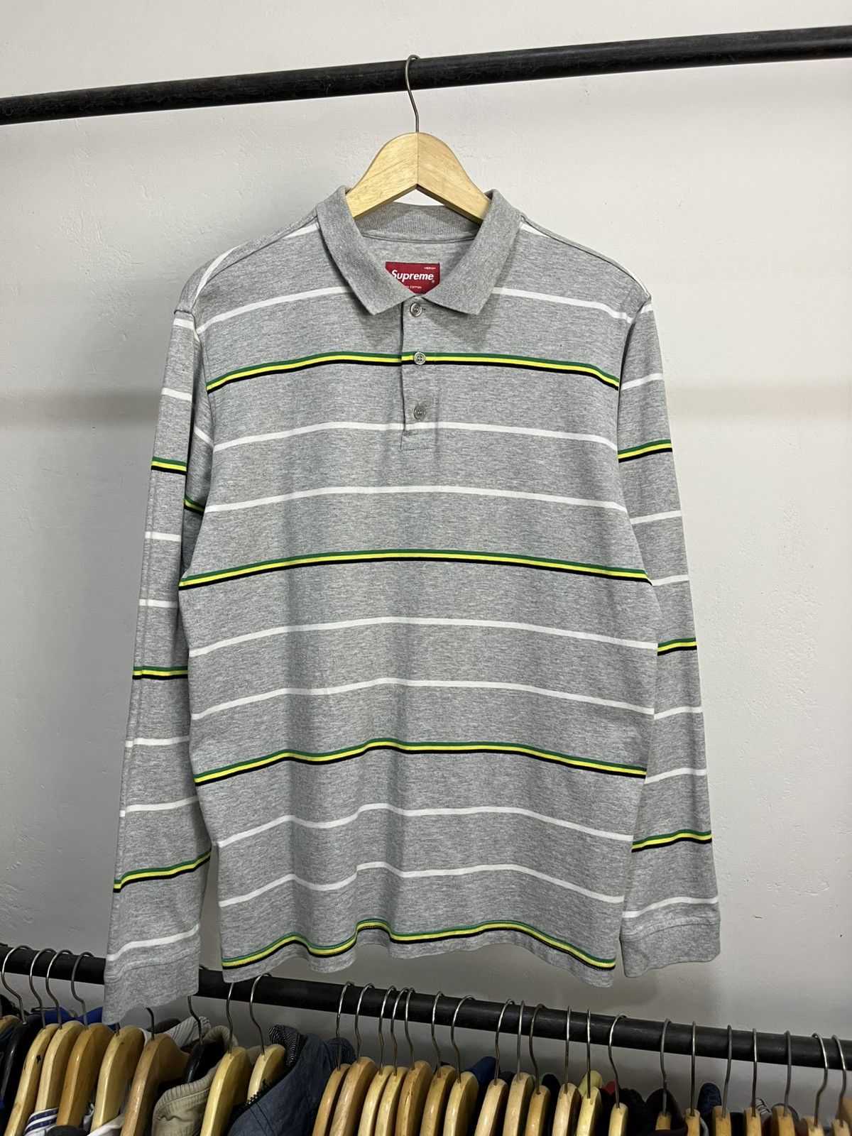 Supreme Y2k Supreme Striped Long sleeve Polo Shirt Size US M / EU 48-50 / 2 - 1 Thumbnail