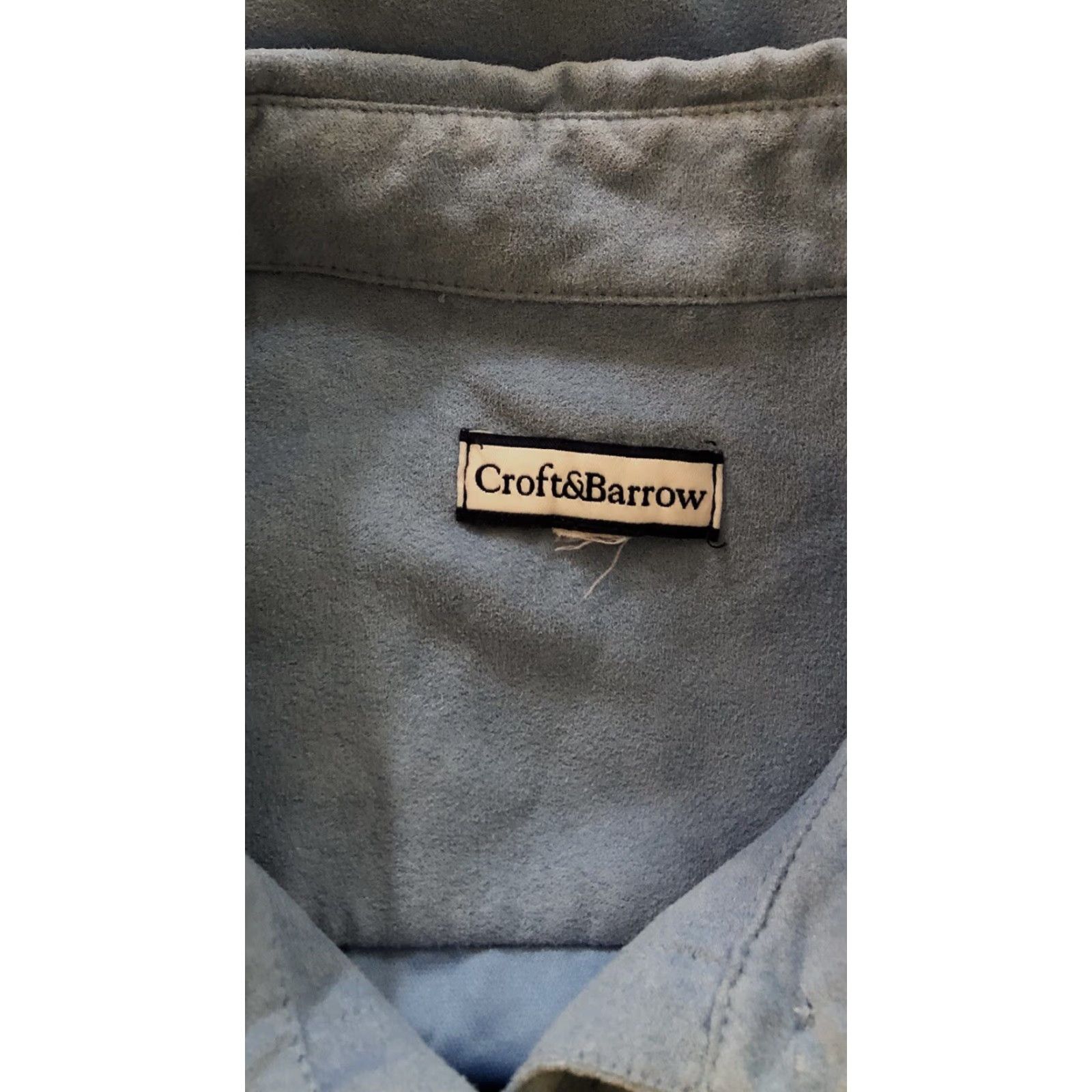 Croft & Barrow Croft Barrow Button-Up Shacket Top XL Blue Pockets Crochet Western Shacket Croft Barrow Women Button-Up Casual Western Blue XL Pockets Shacket Size XL / US 12-14 / IT 48-50 - 7 Thumbnail