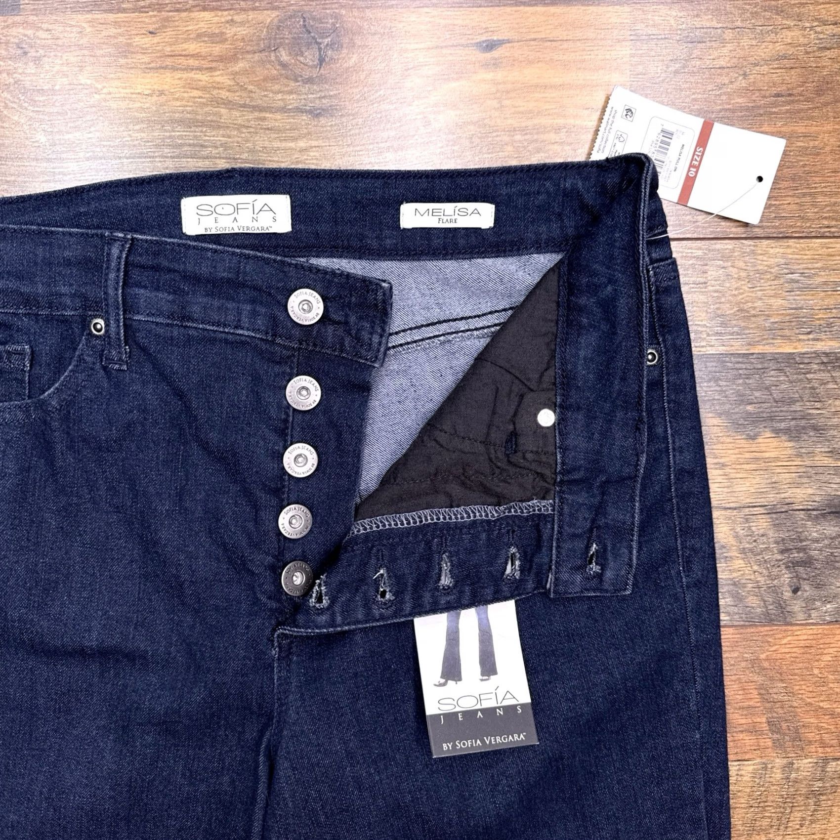 Vintage Sofia Jeans High Rise Flare Stretch New 10 Womens Size 32" / US 10 / IT 46 - 4 Thumbnail