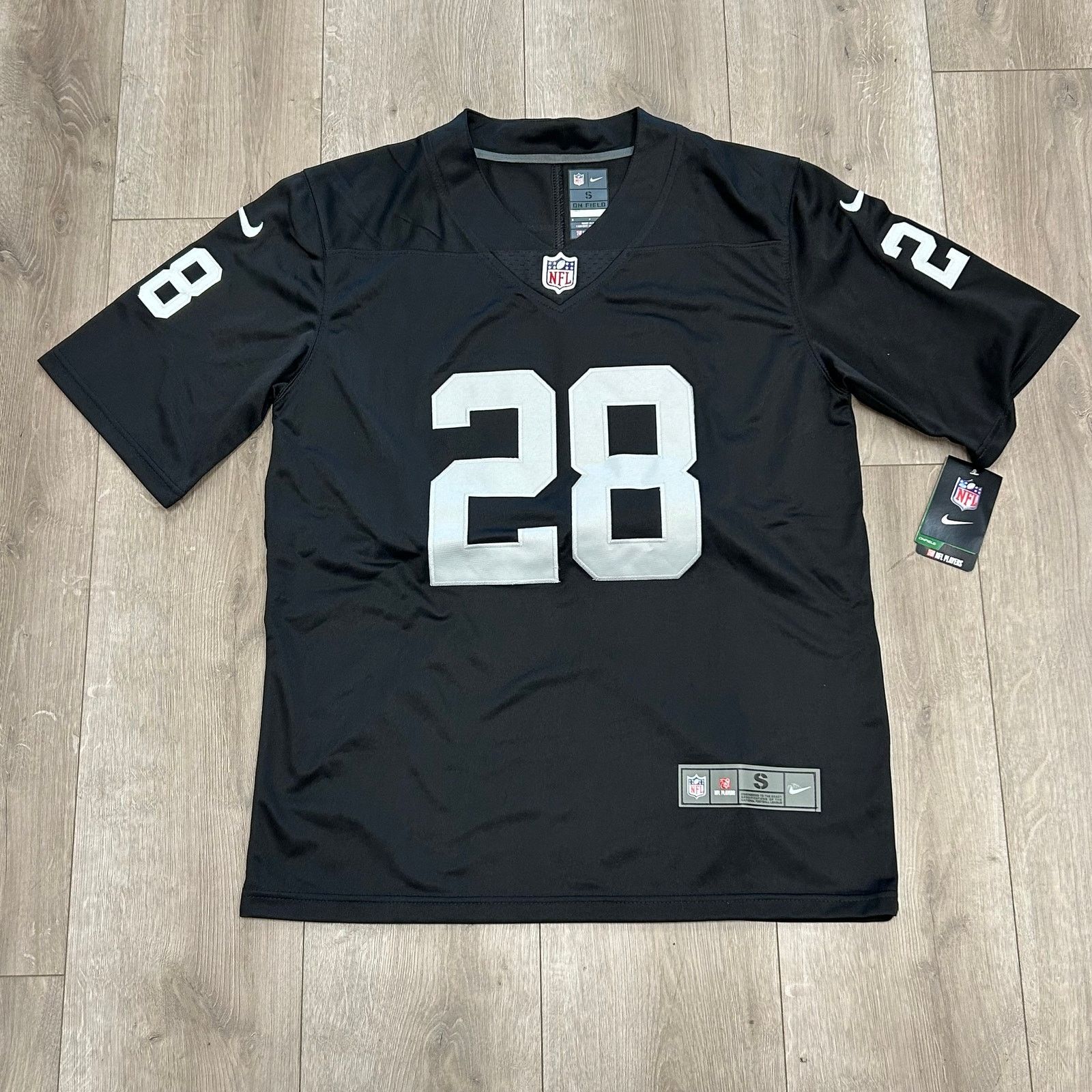 Nike Nike Las Vegas Raiders Josh Jacobs #28 game jersey Small Size US S / EU 44-46 / 1 - 1 Thumbnail
