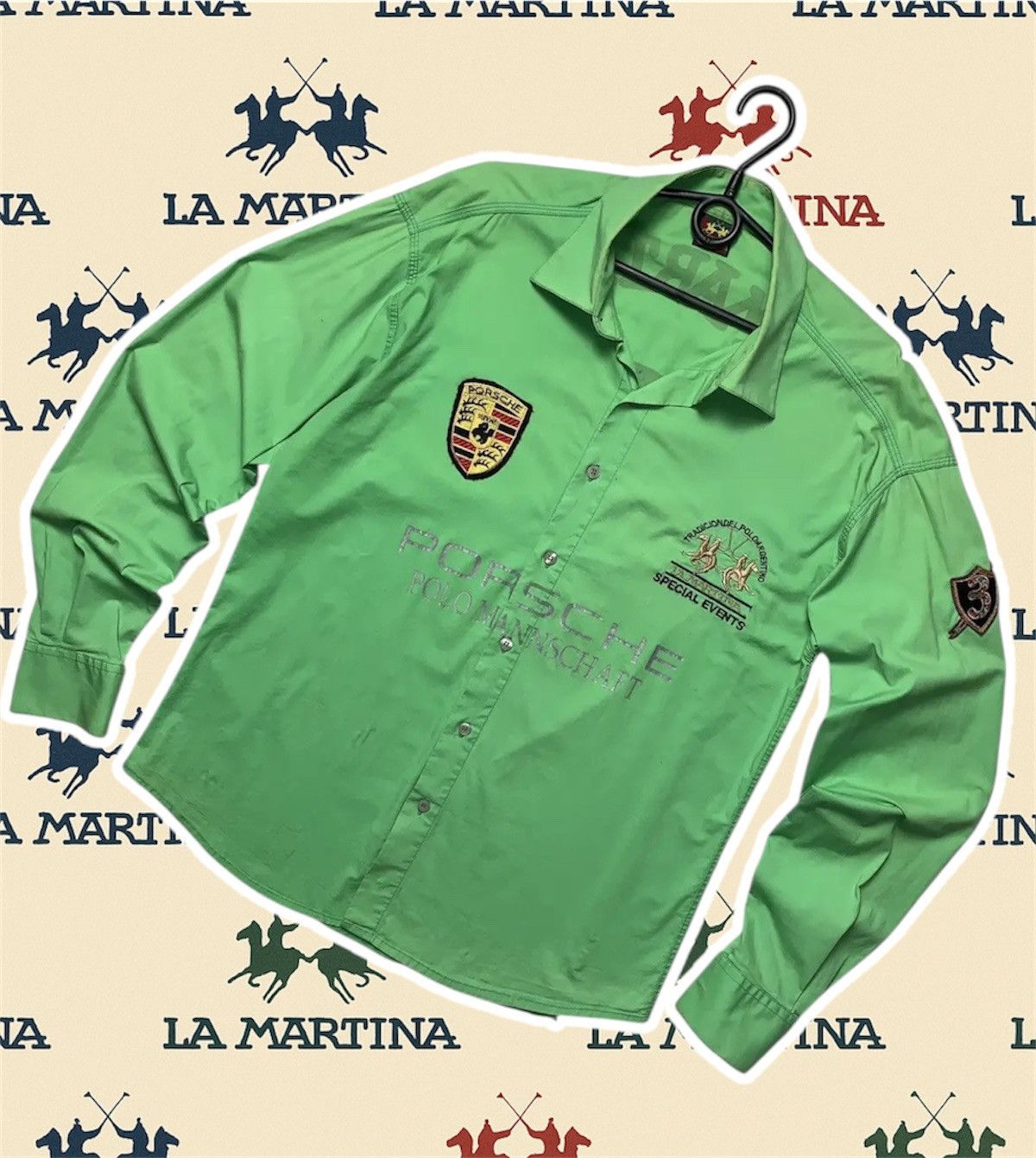 La Martina Vintage La Martina Porsche shirt green big logo size XL Size US XL / EU 56 / 4 - 1 Thumbnail