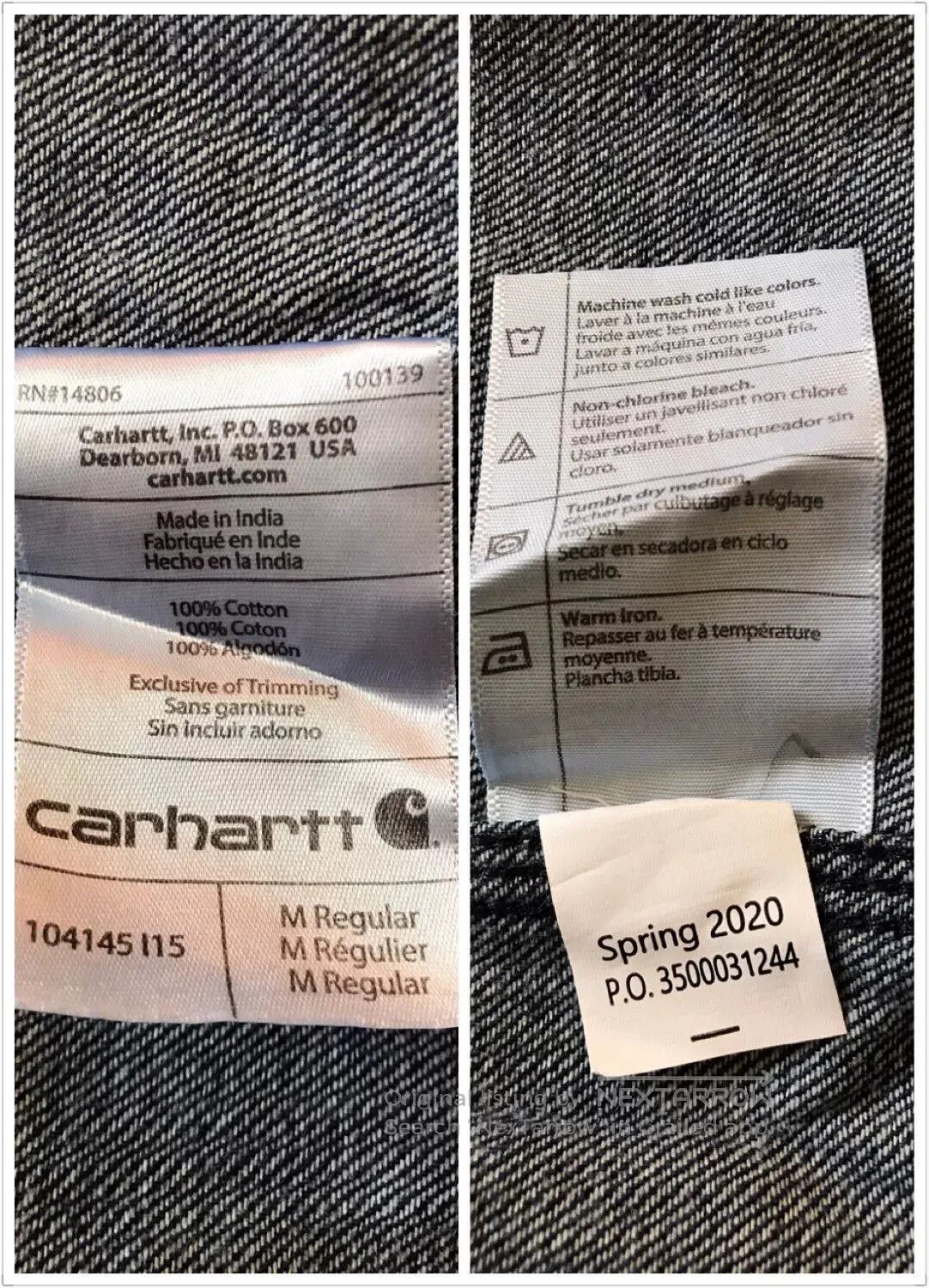 Carhartt Carhartt 104145 Heavyweight Denim Work Shirt. Size US M / EU 48-50 / 2 - 9 Thumbnail