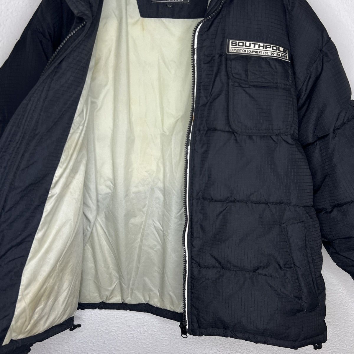 Southpole × Vintage Vintage Southpole Y2K Nylon Puffer Heavy Winter Jacket Black Size US L / EU 52-54 / 3 - 9 Thumbnail