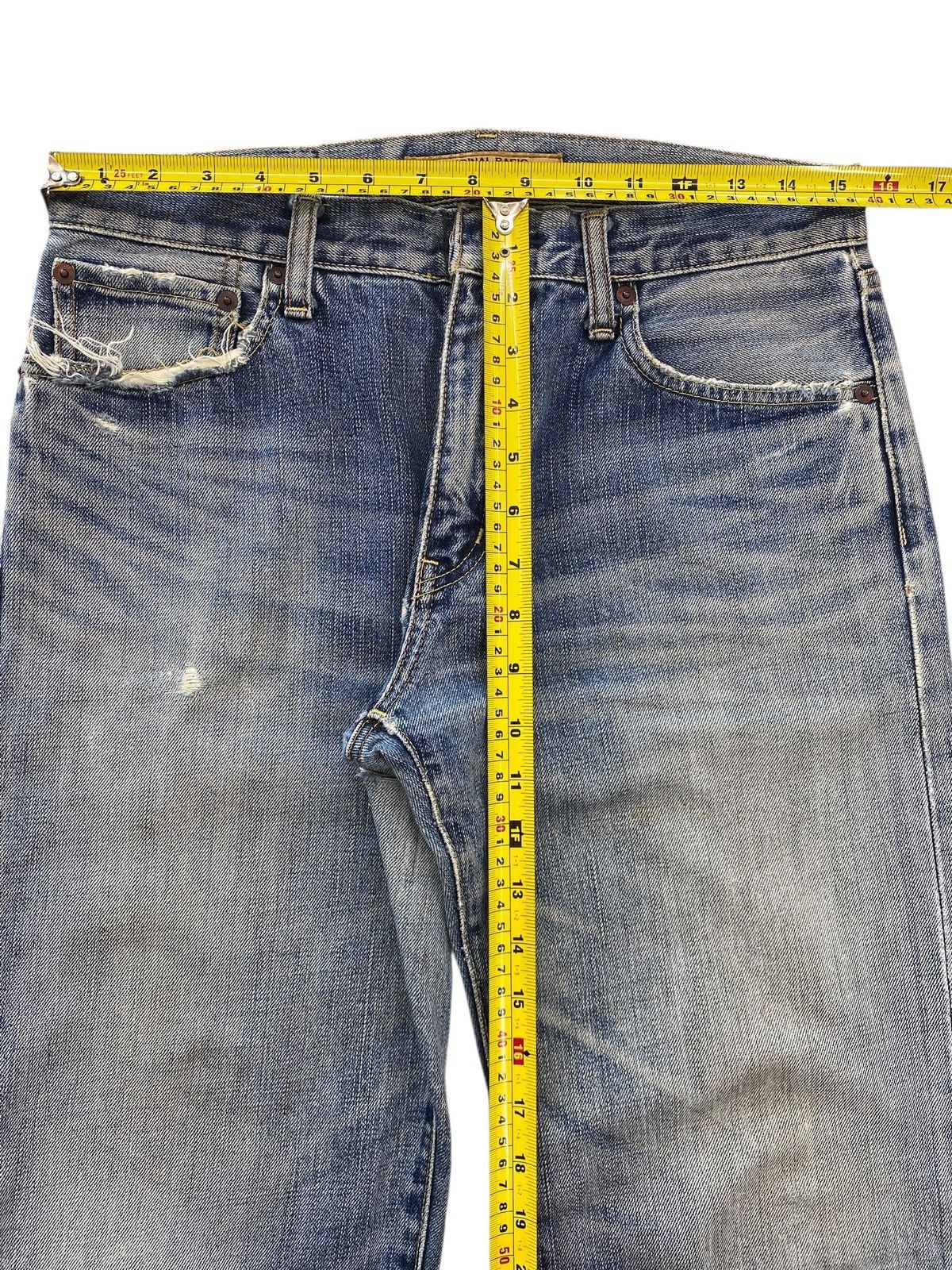 Uniqlo Uniqlo Faded Wash Whiskered Style Straight Leg Jeans Size US 31 - 6 Thumbnail