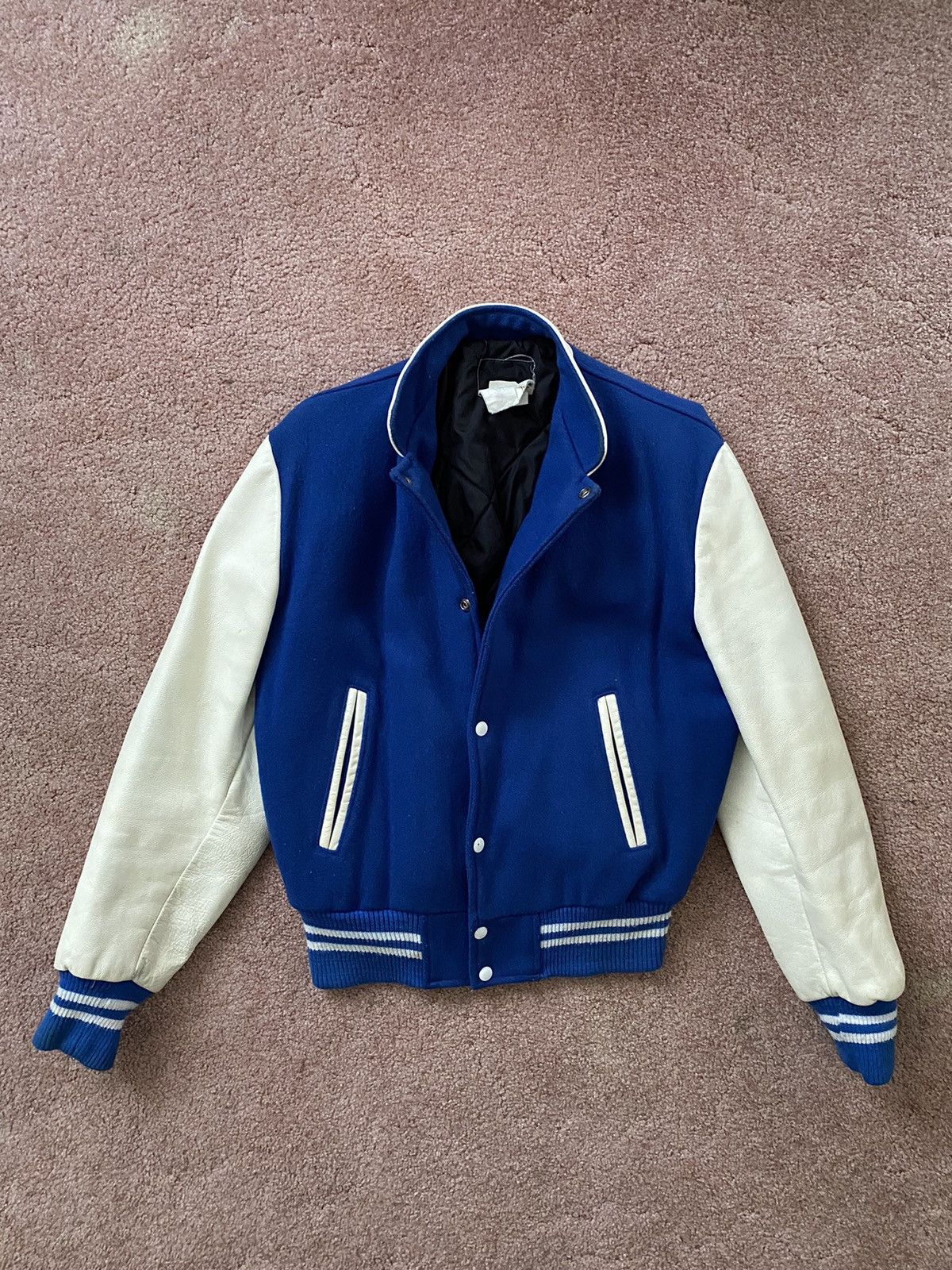 Leather × Vintage Vintage Leather & Wool Varsity Letterman