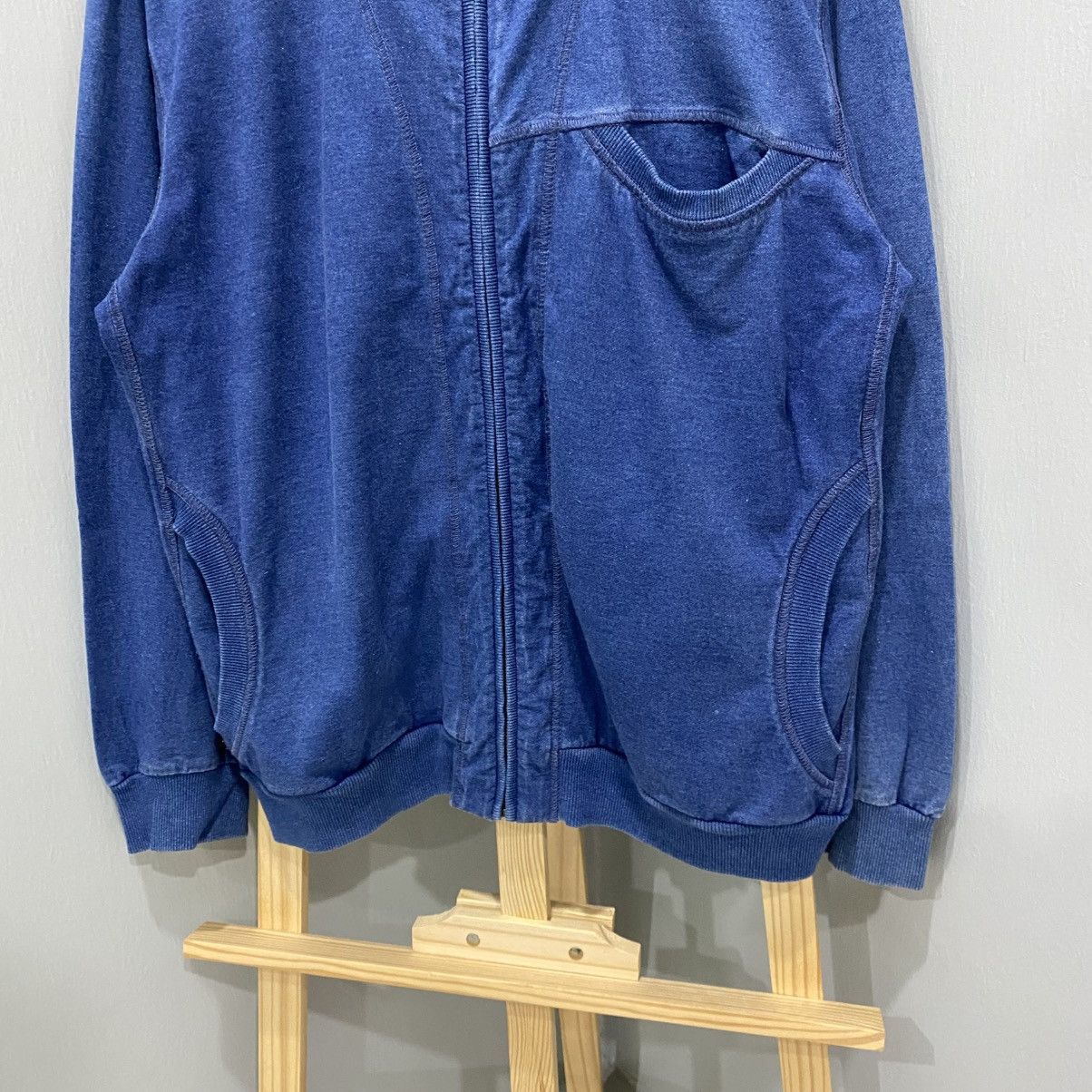 Ne-Net Vintage Ne-Net (Issey Miyake) Indigo Dye Full-Zip Sweatshirt Size US L / EU 52-54 / 3 - 4 Thumbnail