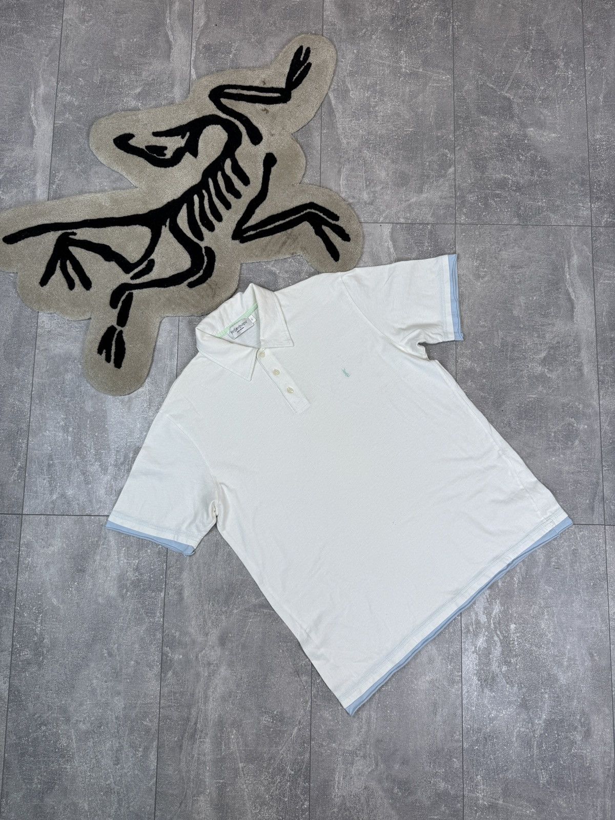 Yves Saint Laurent Mens Vintage Yves Saints Laurent polos ysl luxury rare tee Size US L / EU 52-54 / 3 - 1 Thumbnail