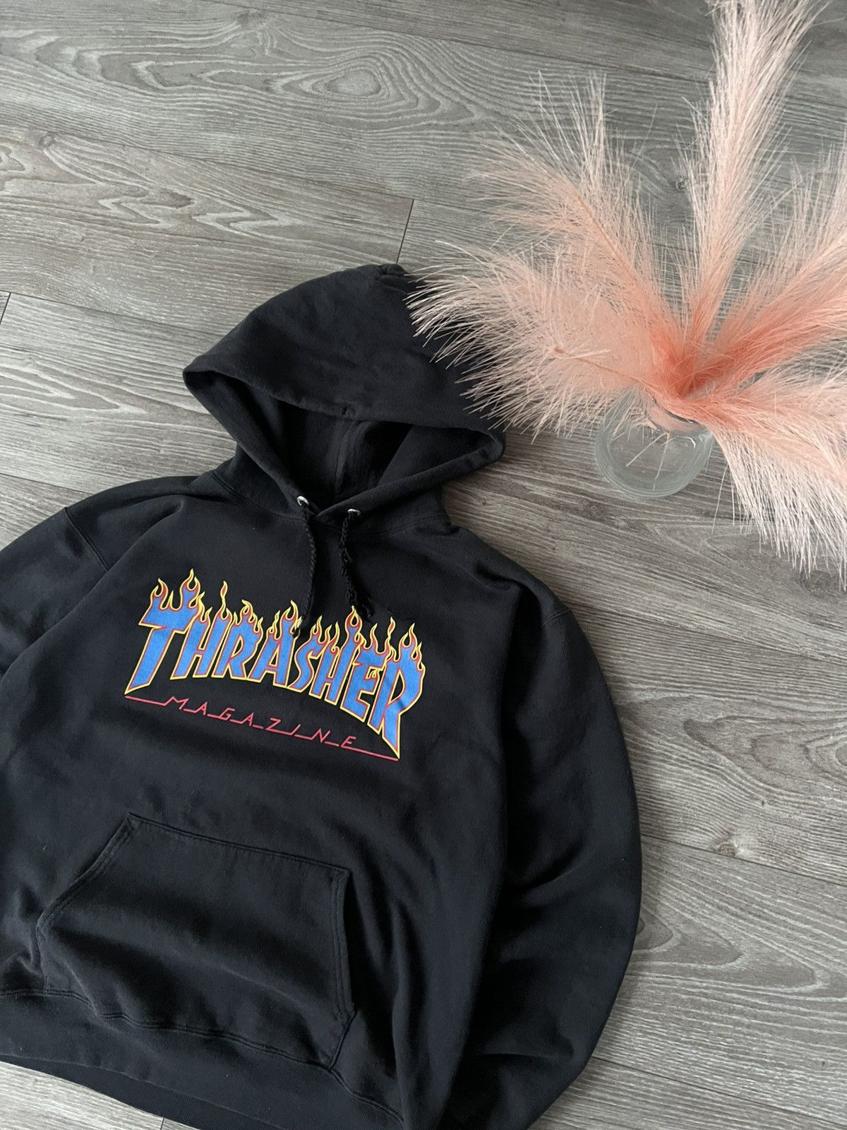 Hanes × Thrasher × Vintage ‼️Archival Trasher x Hanes Cotton Big Logo Skate Style Hoodie Size US S / EU 44-46 / 1 - 5 Thumbnail