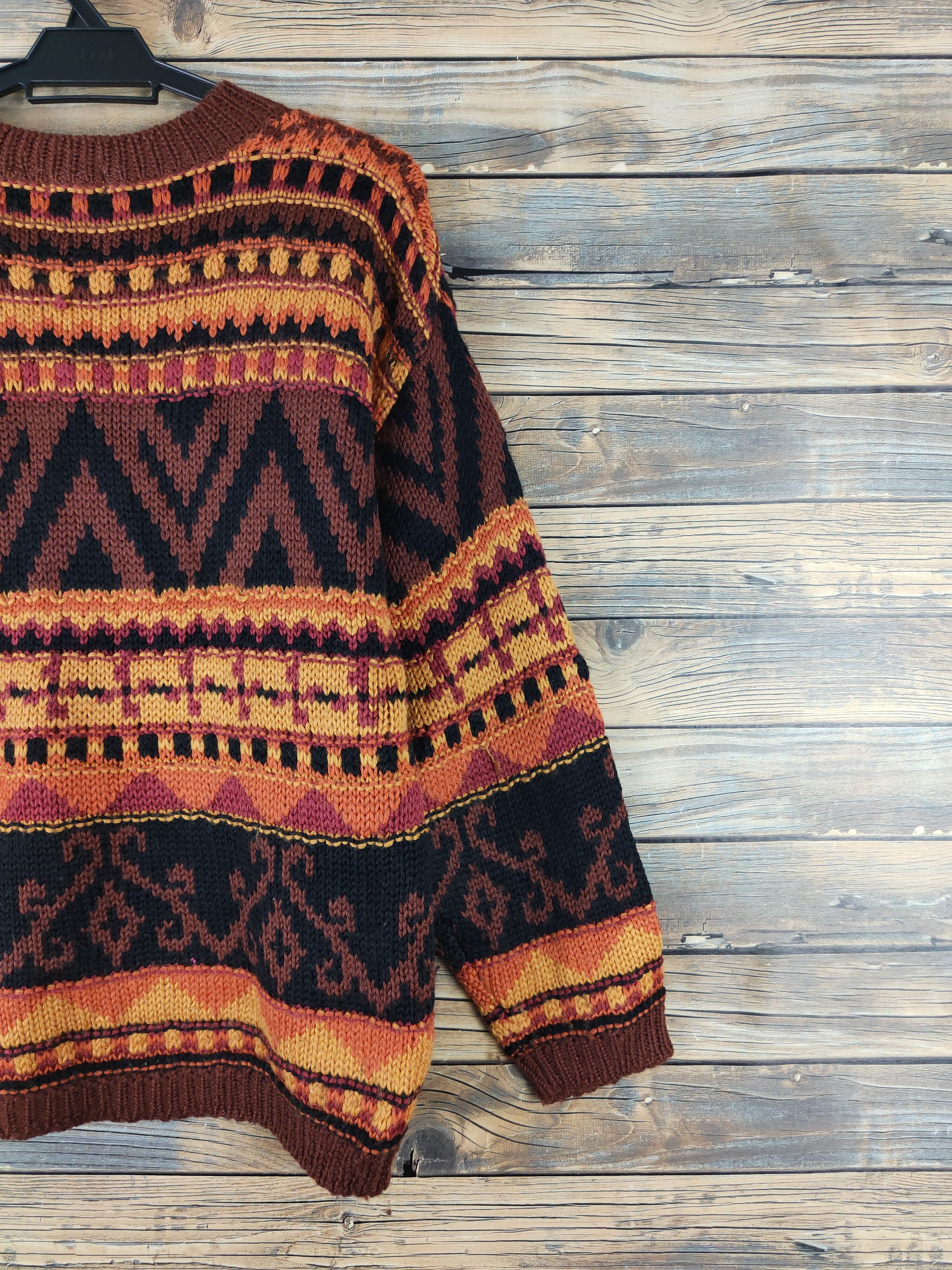Japanese Brand Together! Brown Orange Knitwear Sweaters #W1540 Size US M / EU 48-50 / 2 - 9 Thumbnail